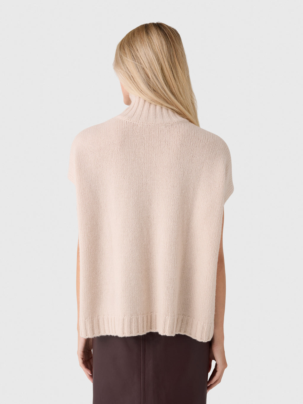 Organic John Patrick Women's Turtleneck Gilet - Saint Bernard