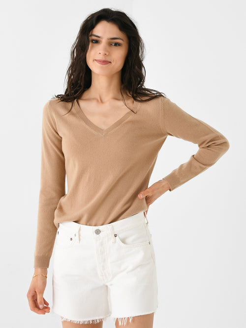 Organic John Patrick Women's Fitted V-Neck Sweater