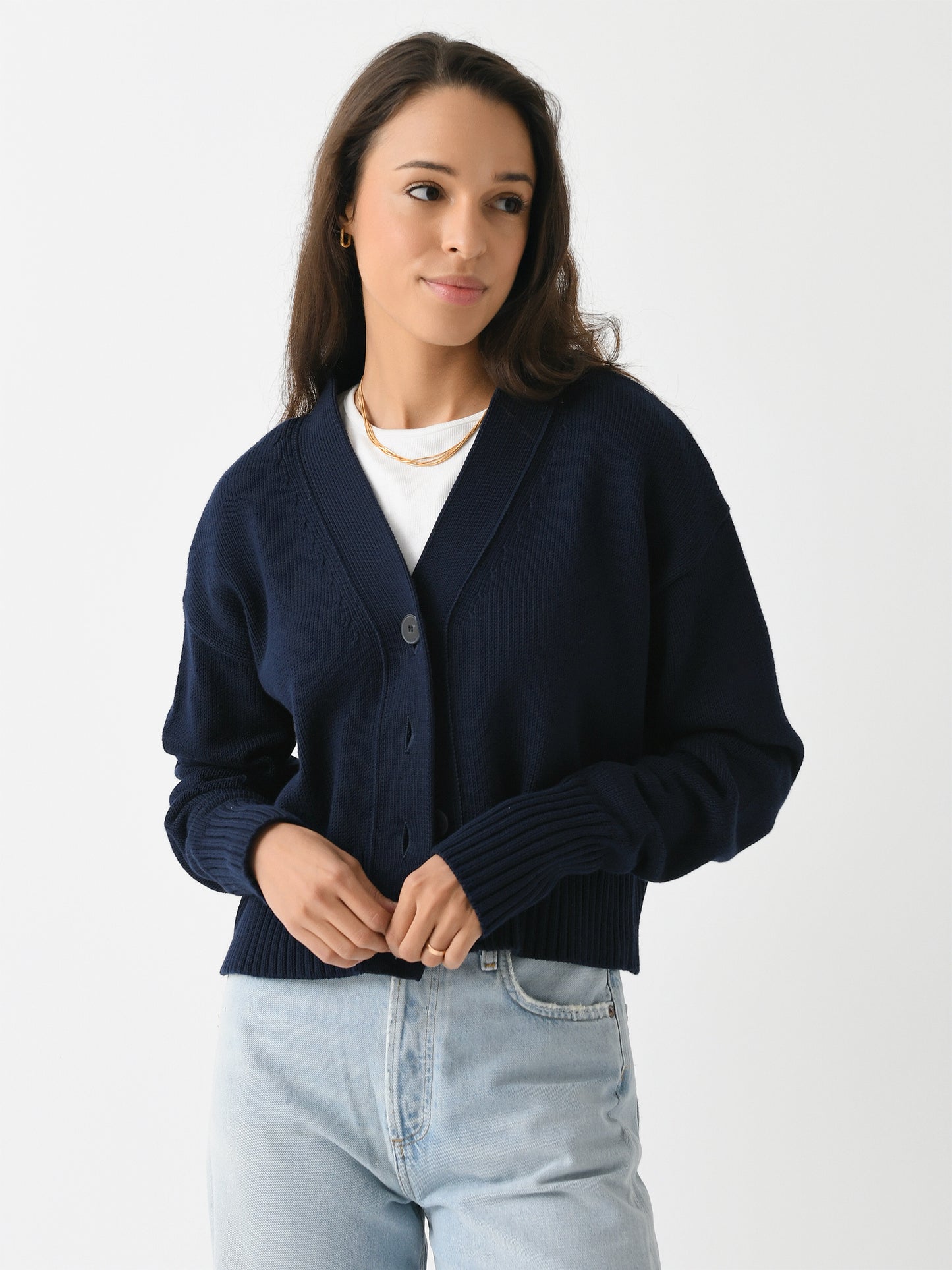 Organic John Patrick Women's The Rosie Cardigan - Saint Bernard