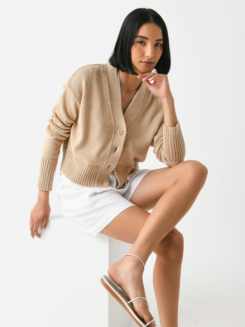 Organic John Patrick Women's The Rosie Cardigan - Saint Bernard