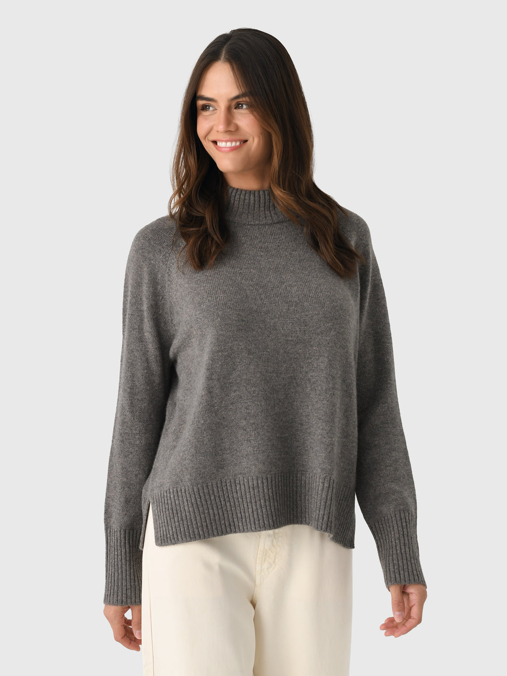 Organic John Patrick Women's Mock Neck Pullover - Saint Bernard