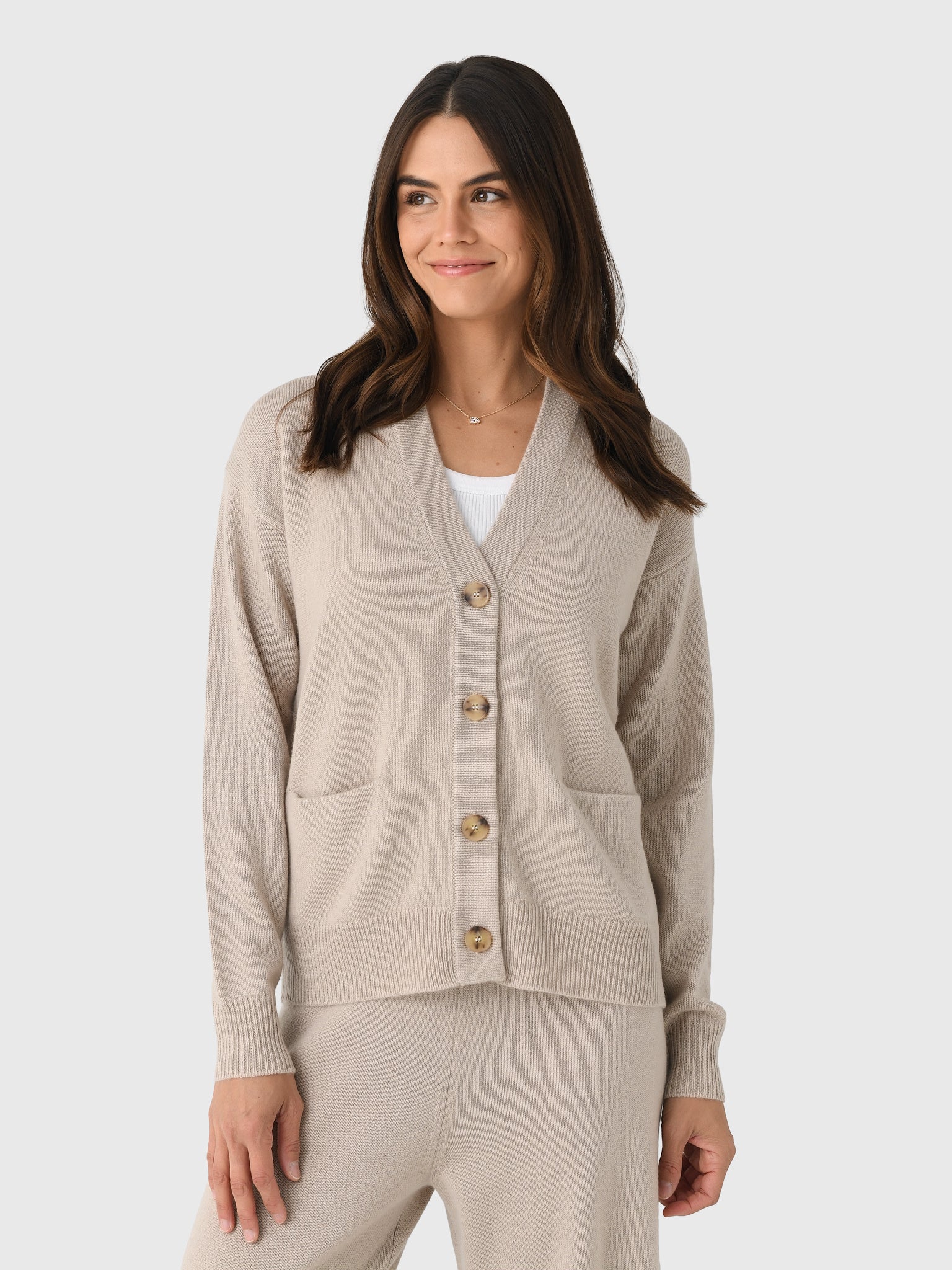 Organic John Patrick Women's Baez Cashmere Cardigan - Saint Bernard