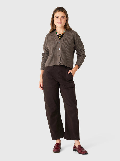Organic John Patrick Women's Elena Cashmere Ribbed Cardigan