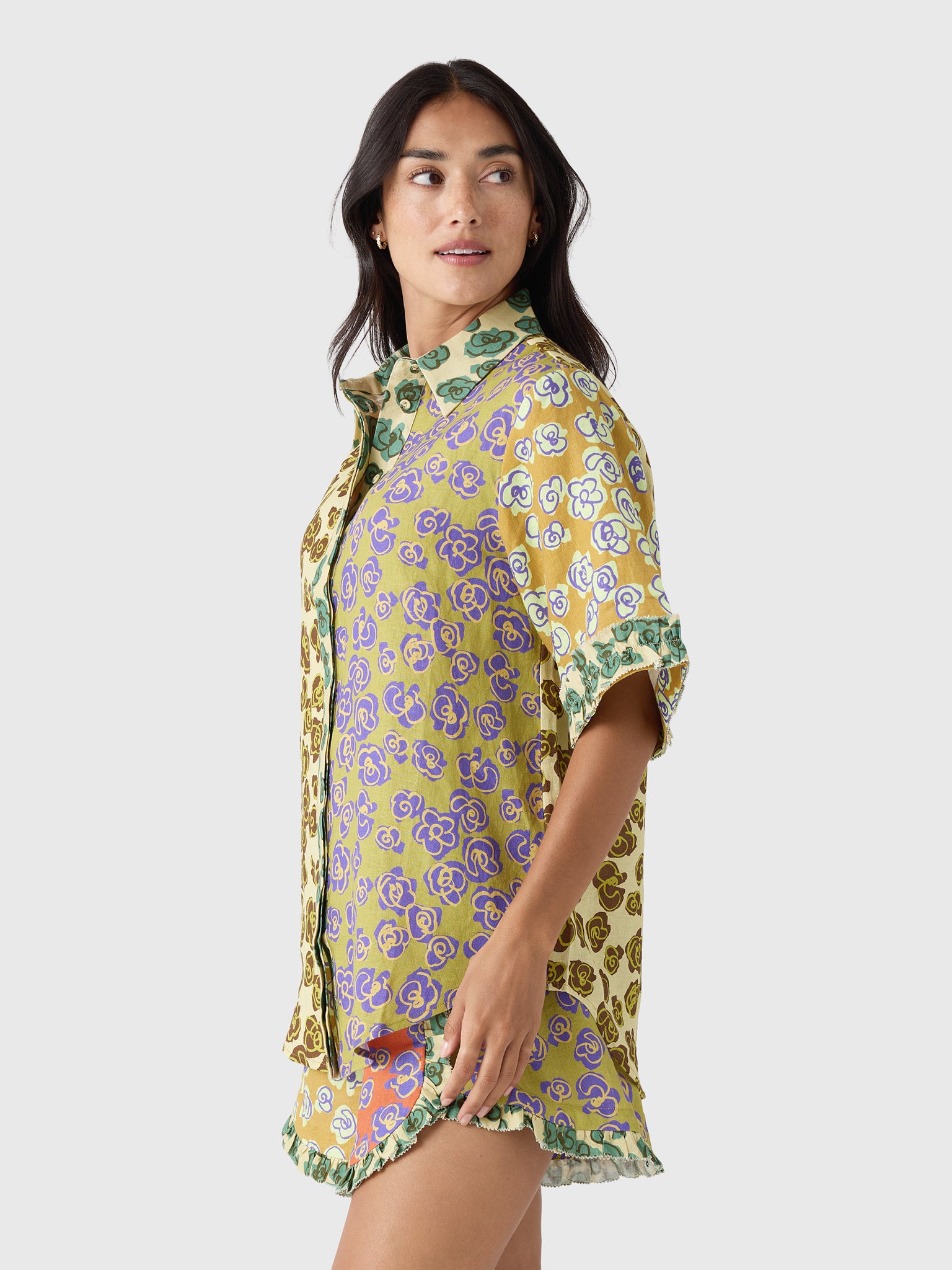 Alemais Women's Patty Spliced Shirt - Saint Bernard