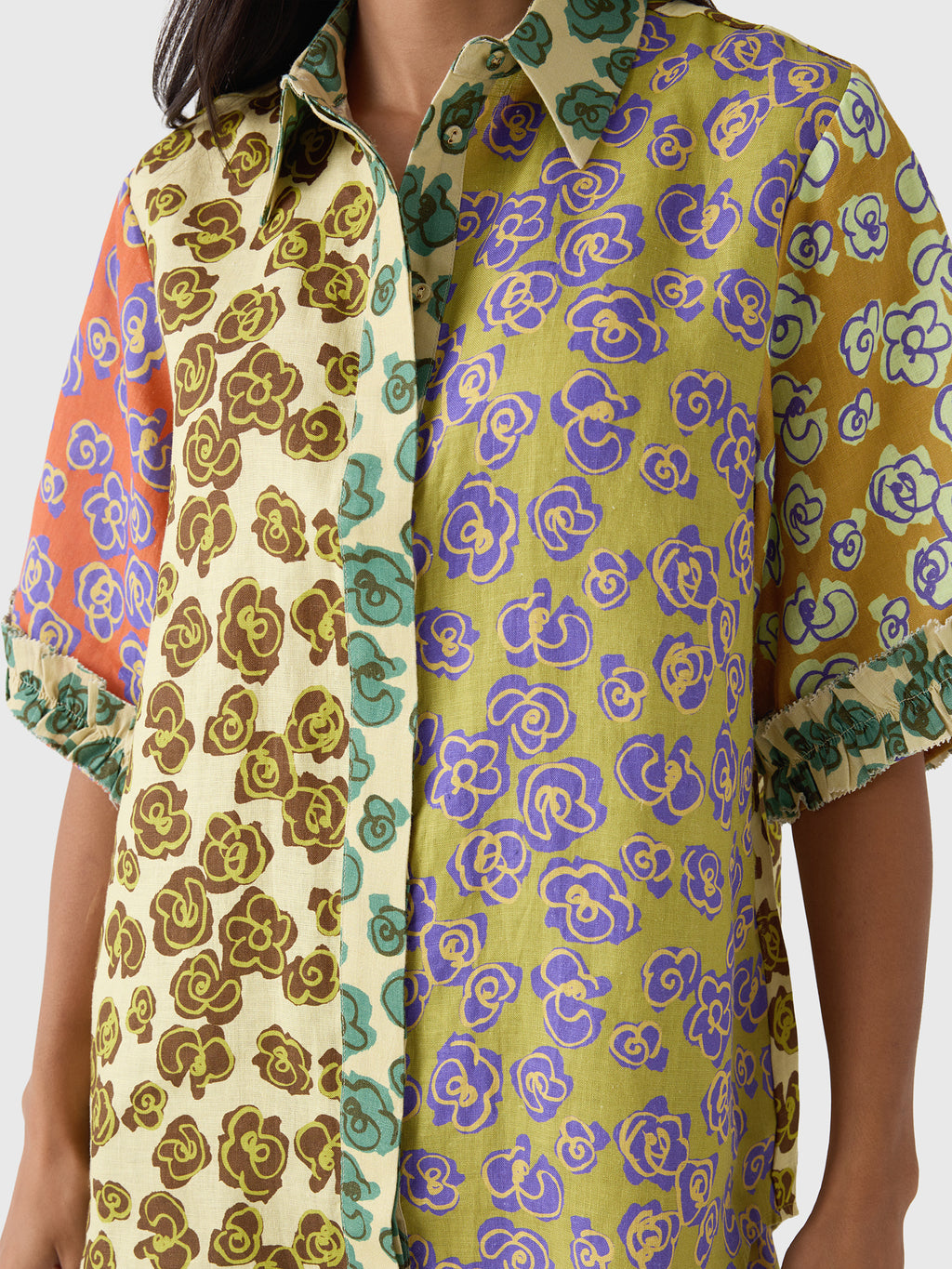 Alemais Women's Patty Spliced Shirt - Saint Bernard