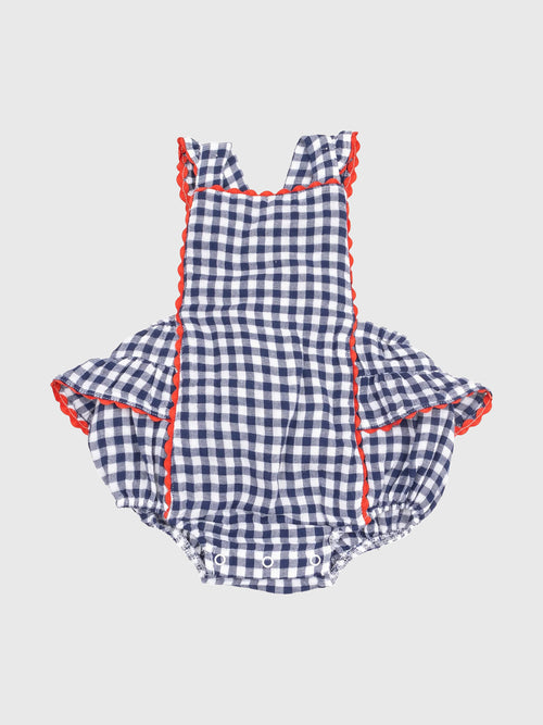 Angel Dear Baby Girls' Ric-Rac Ruffle Sunsuit