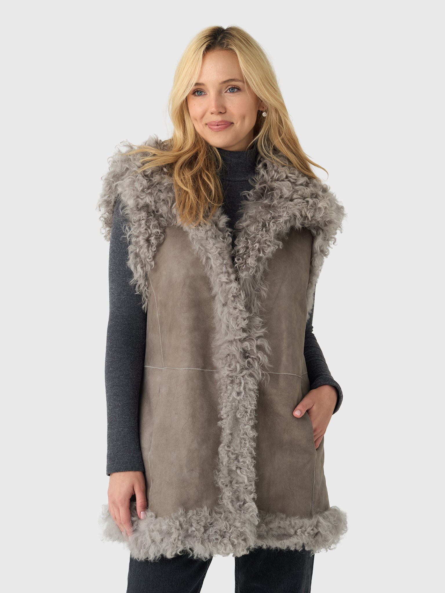 Frauenschuh Women's Liz Lambskin Vest - Saint Bernard