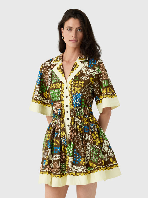 Alémais Mini Dress Cotton Smocked