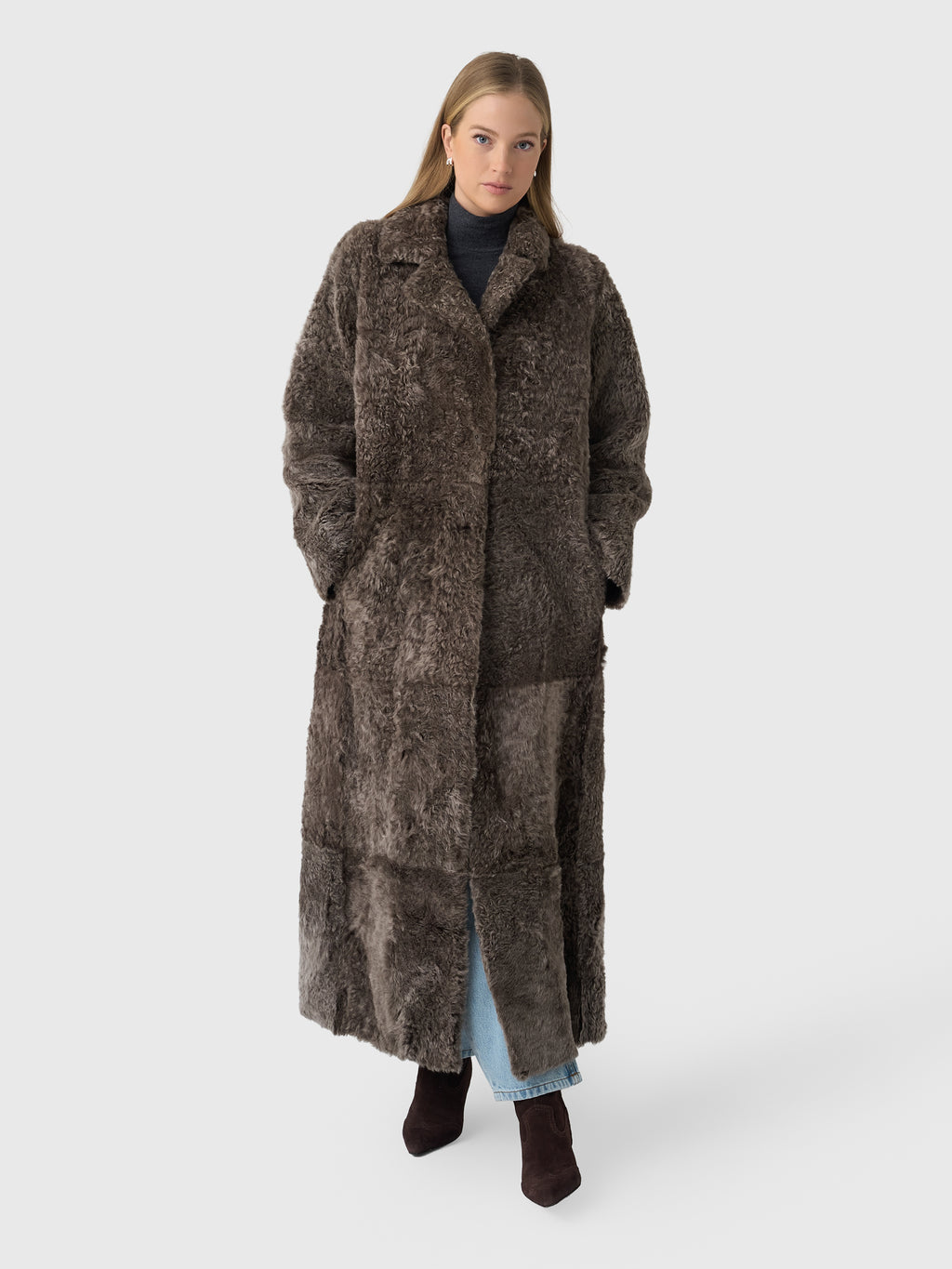 Frauenschuh Women's Johanna Long Lambskin Coat - Saint Bernard