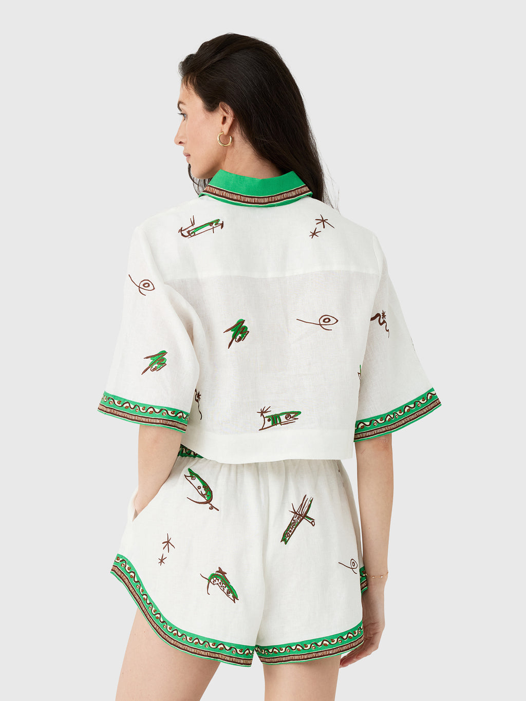 Alemais Women's Wanda Embroidered Shirt - Saint Bernard