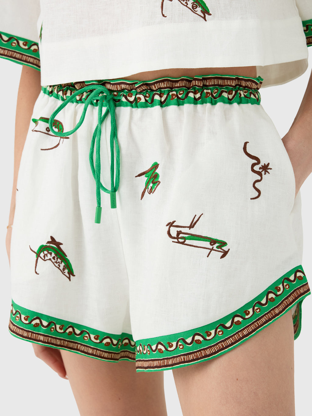 Alemais Women's Wanda Embroidered Short - Saint Bernard