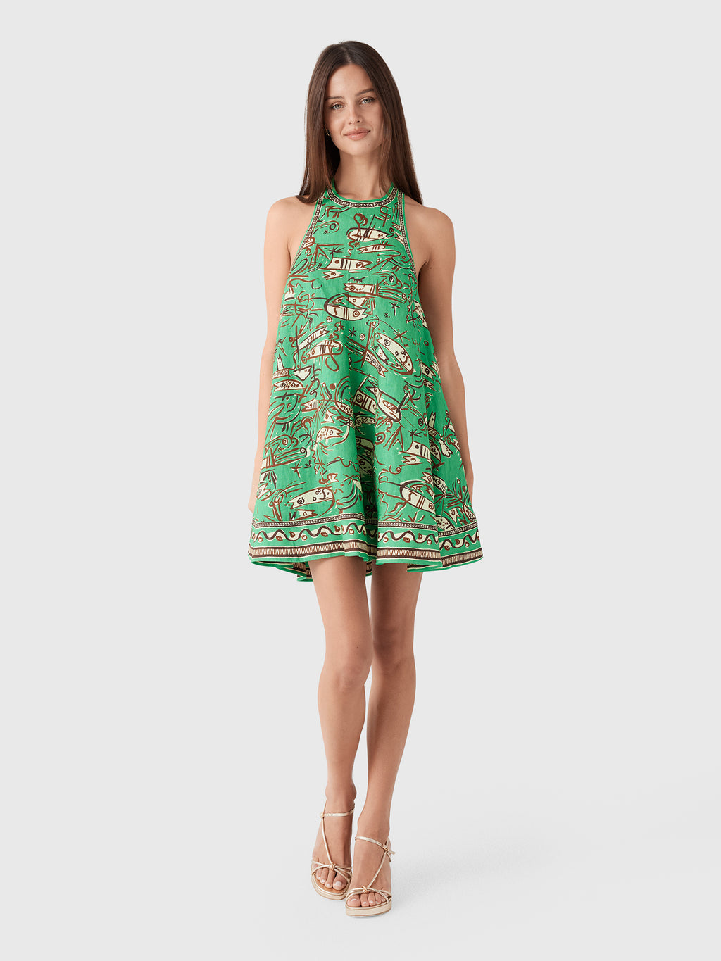 Alemais Women's Fish Sticks Mini Dress - Saint Bernard