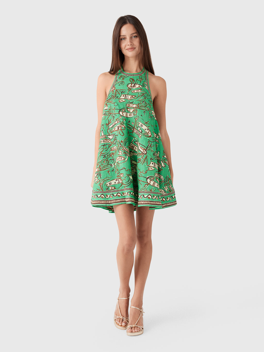 Alemais Women's Fish Sticks Mini Dress - Saint Bernard