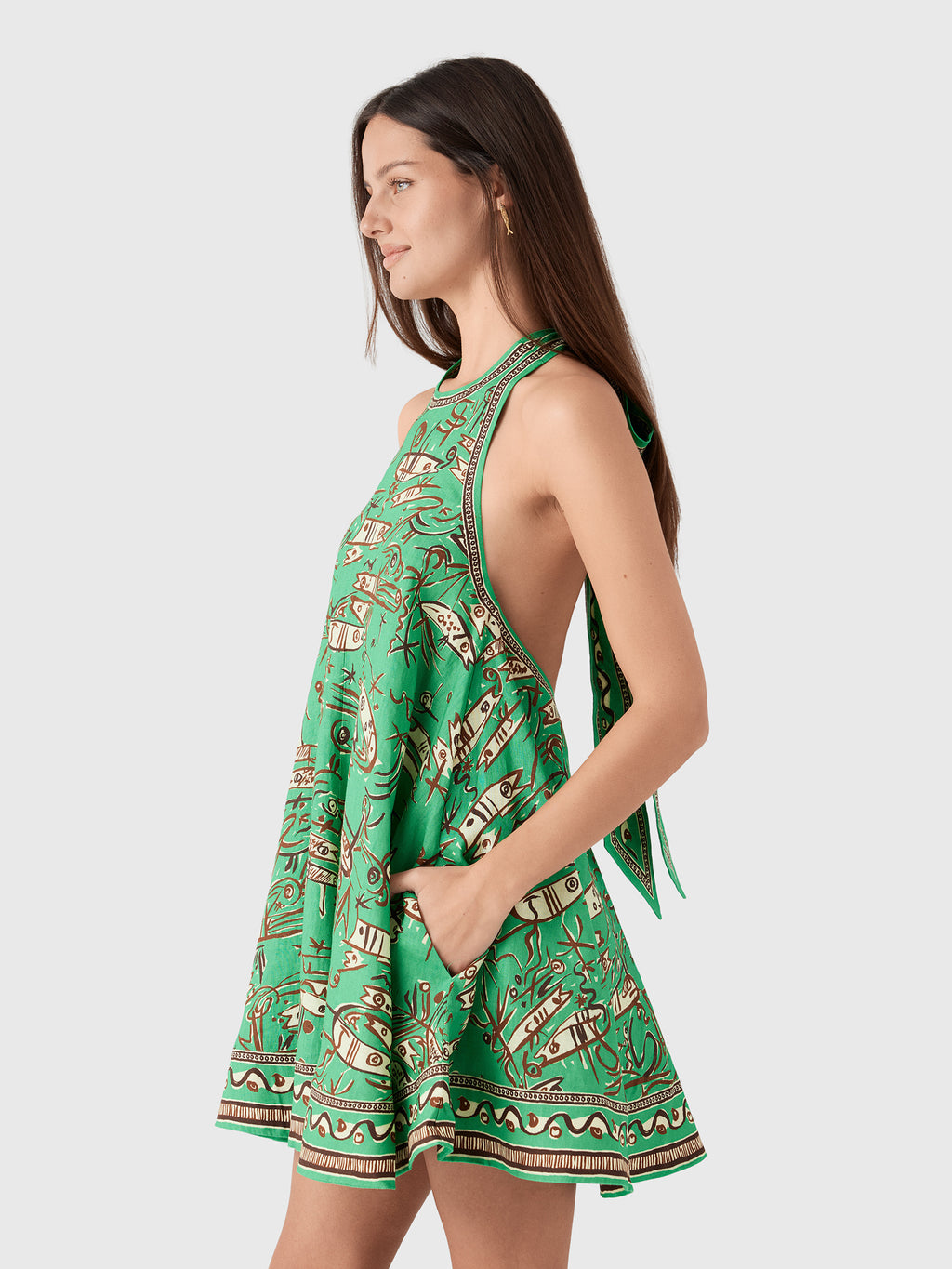 Alemais Women's Fish Sticks Mini Dress - Saint Bernard