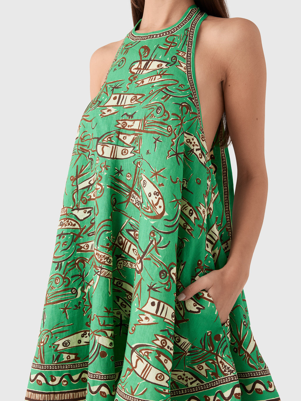 Alemais Women's Fish Sticks Mini Dress - Saint Bernard