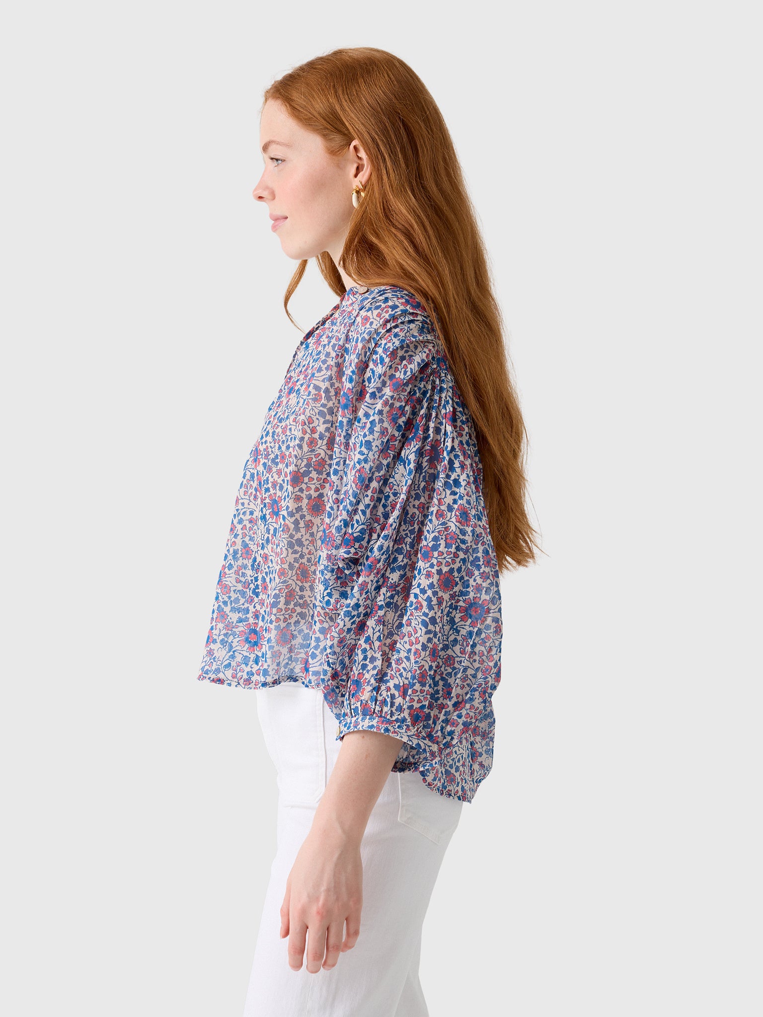 M.A.B.E. Women's Della Print Top - Saint Bernard