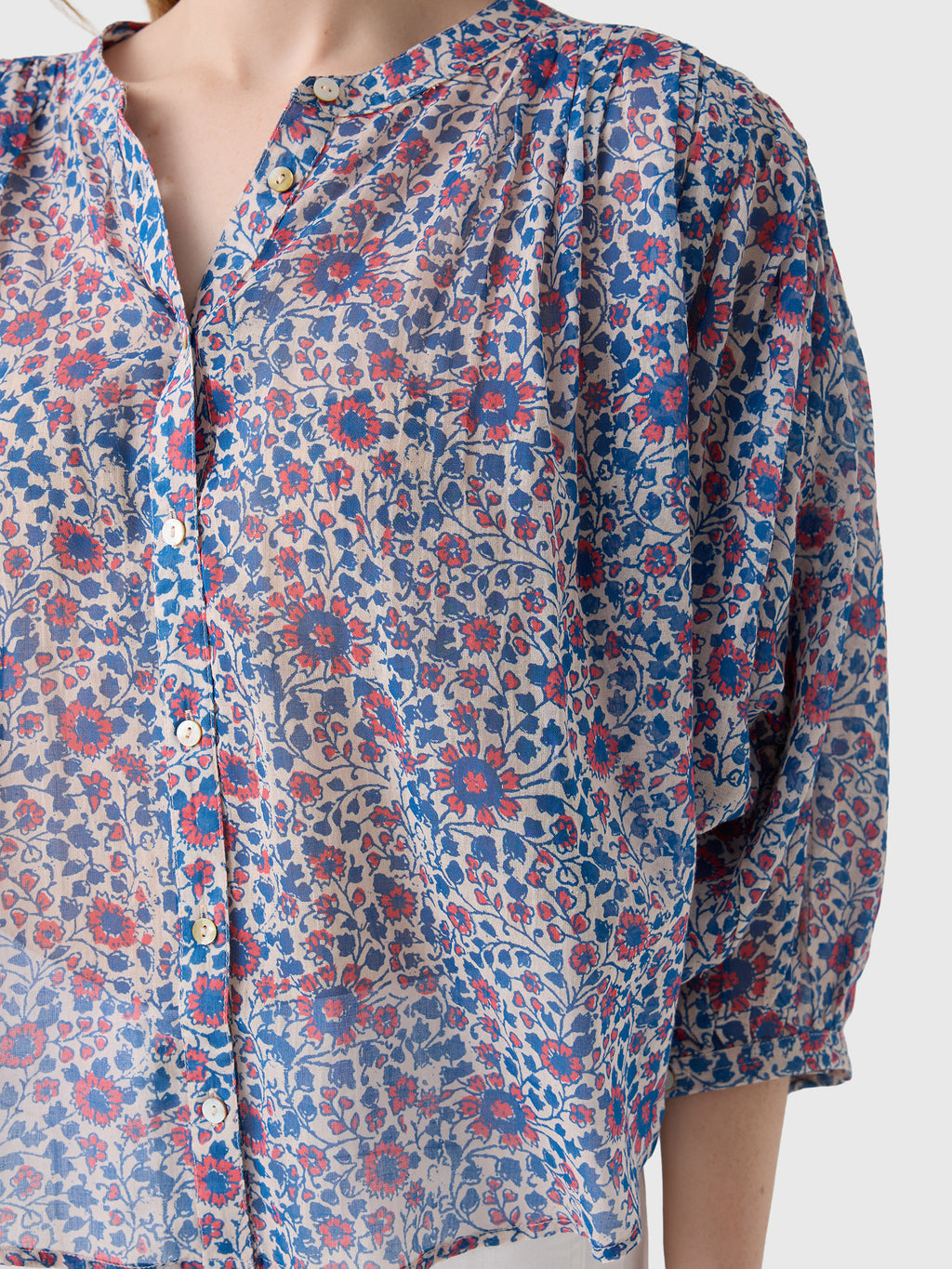 M.A.B.E. Women's Della Print Top - Saint Bernard