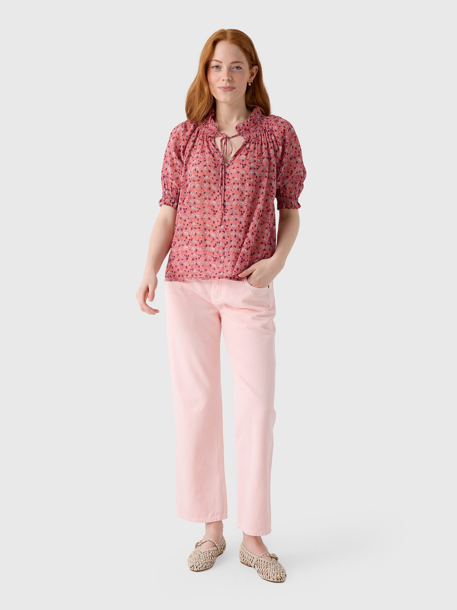M.A.B.E. Women's Darla Print Top - Saint Bernard