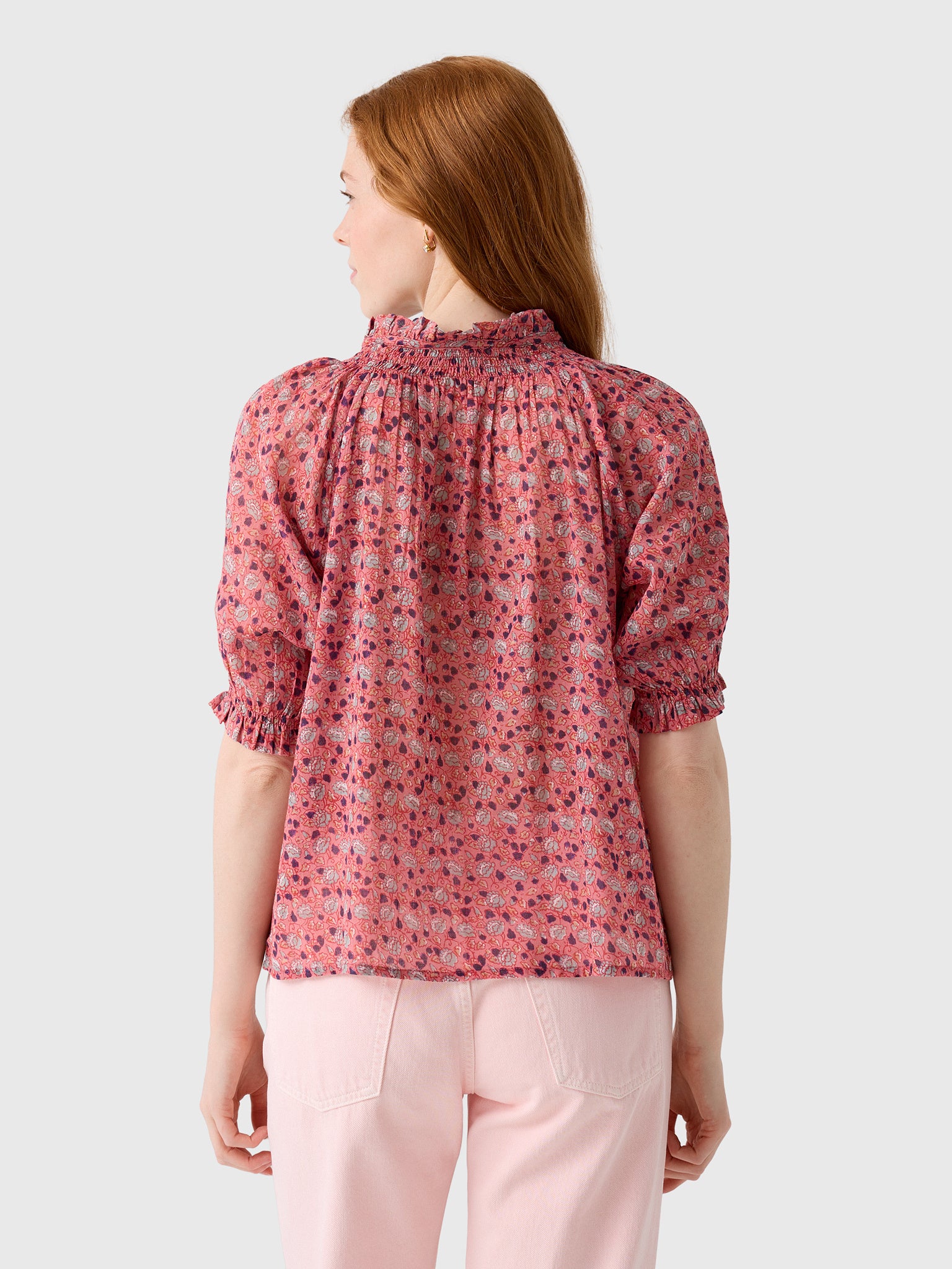 M.A.B.E. Women's Darla Print Top - Saint Bernard