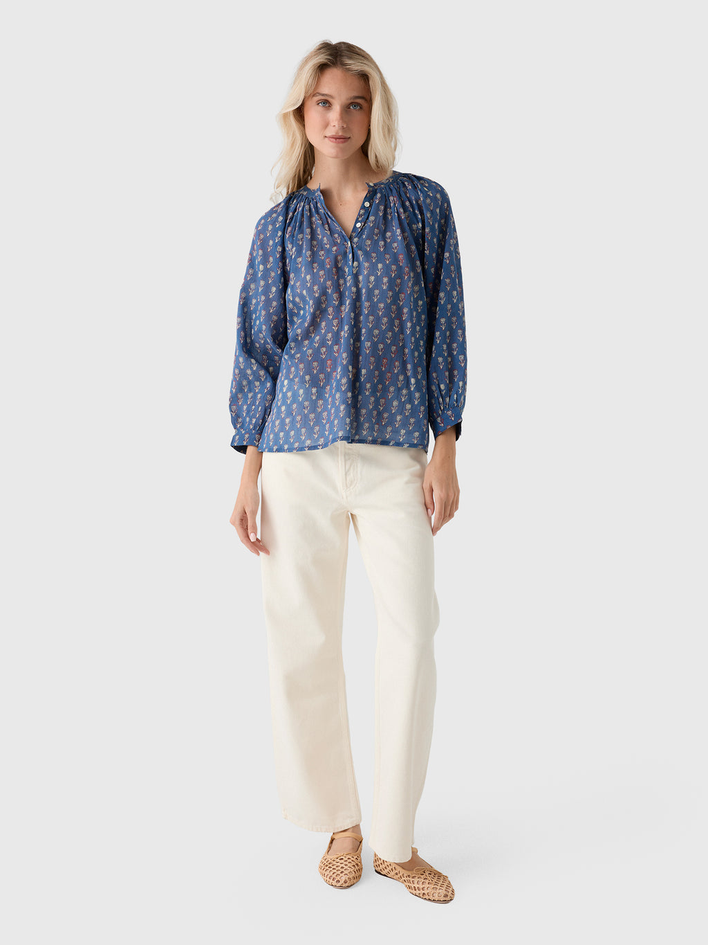 M.A.B.E Women's Ari Print Top - Saint Bernard