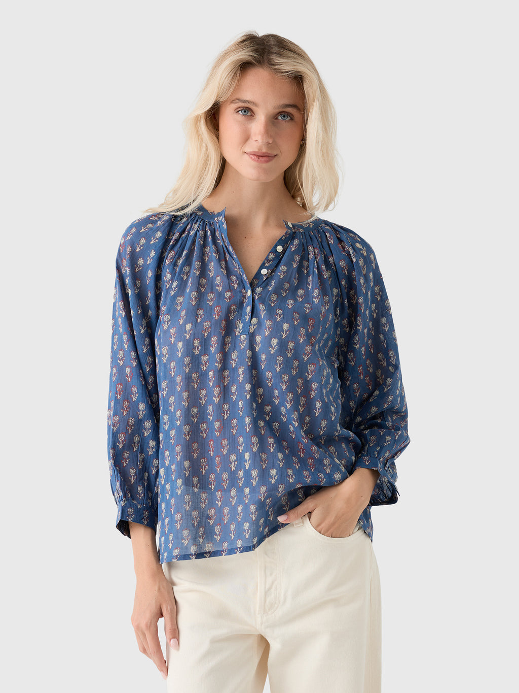 M.A.B.E Women's Ari Print Top - Saint Bernard