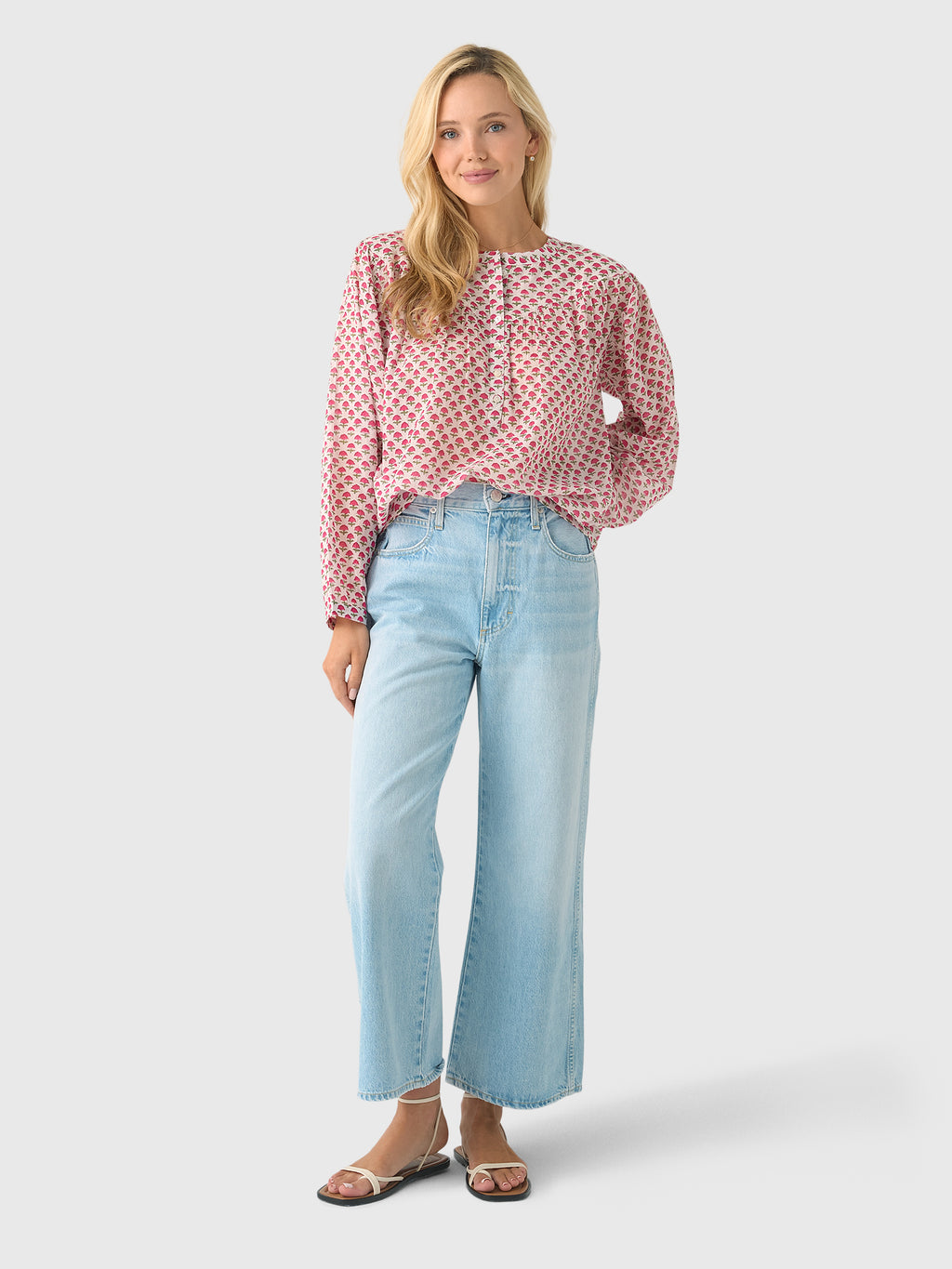 M.A.B.E Women's Letty Print Top - Saint Bernard