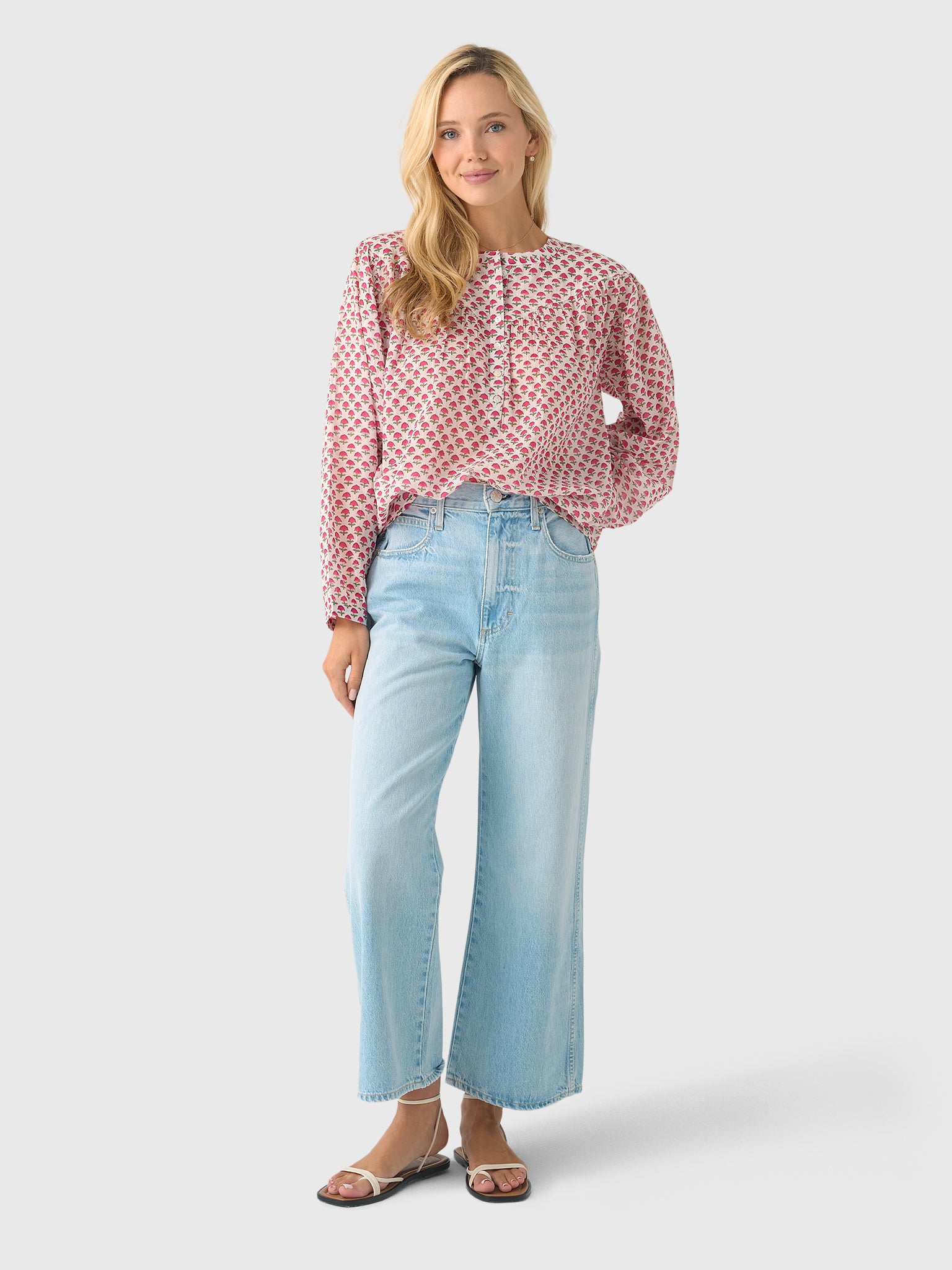 M.A.B.E Women's Letty Print Top - Saint Bernard