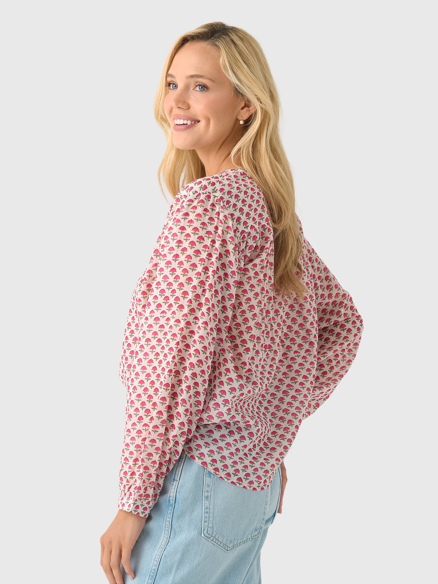 M.A.B.E Women's Letty Print Top - Saint Bernard