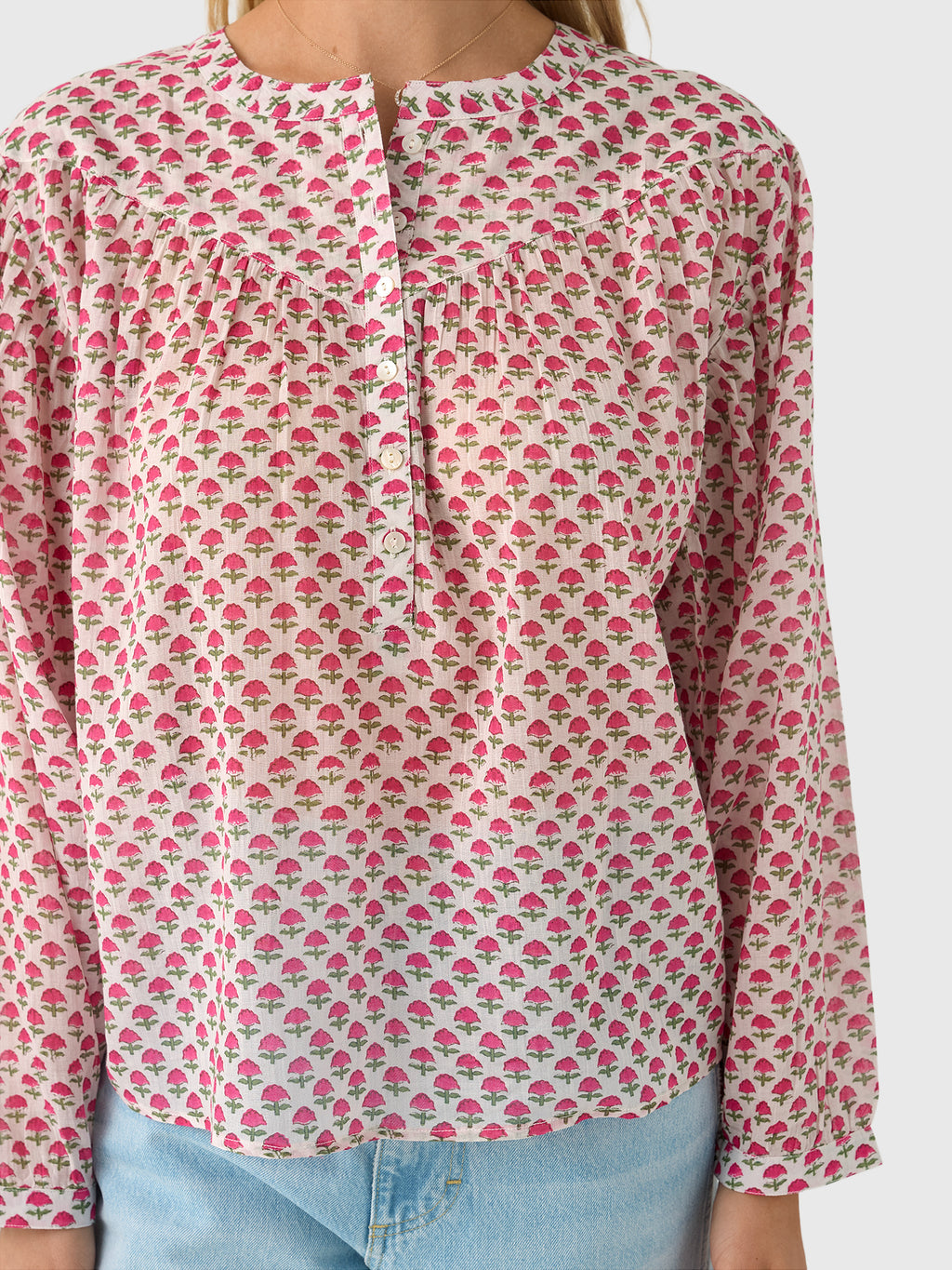 M.A.B.E Women's Letty Print Top - Saint Bernard