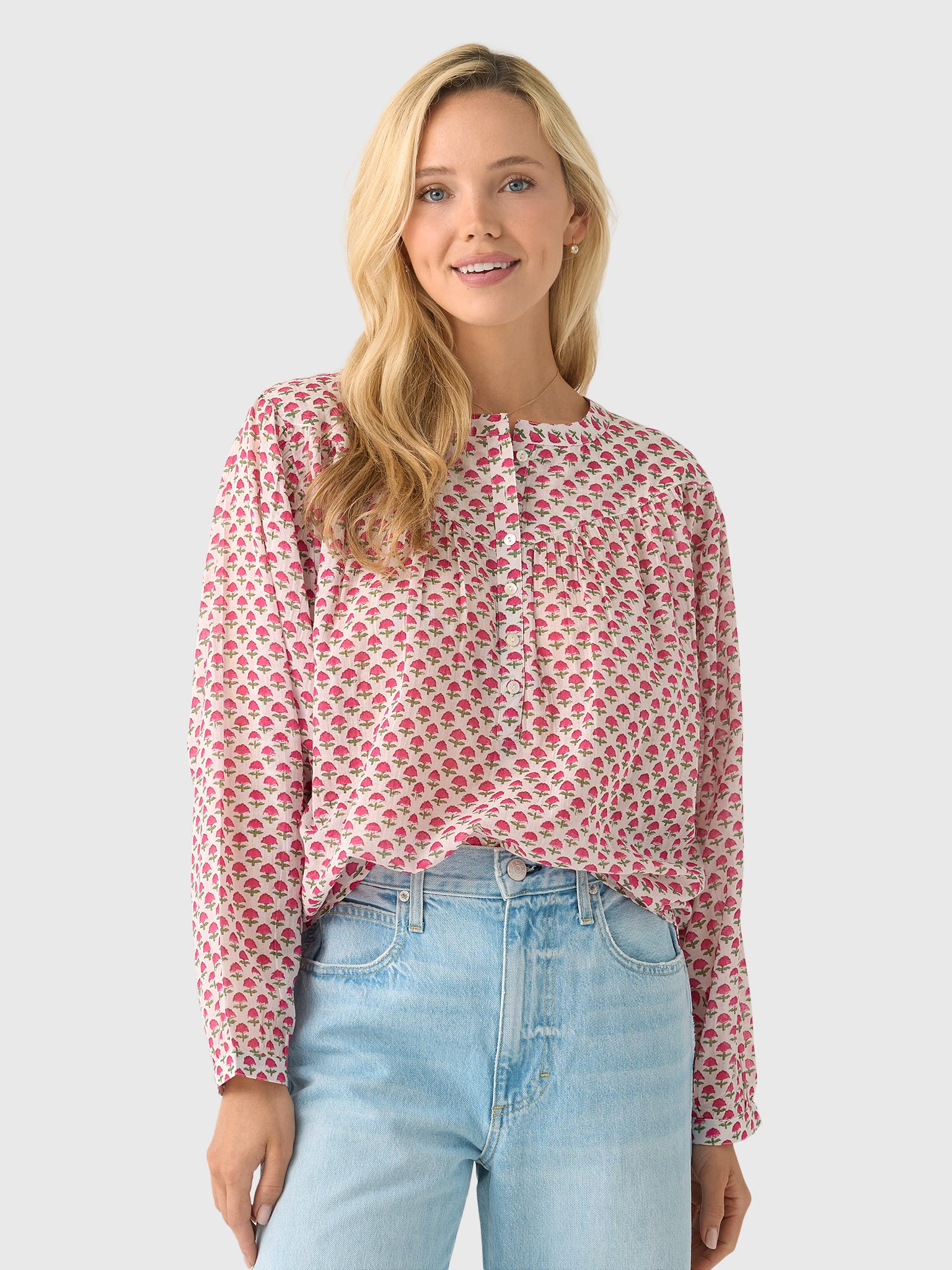 M.A.B.E Women's Letty Print Top - Saint Bernard