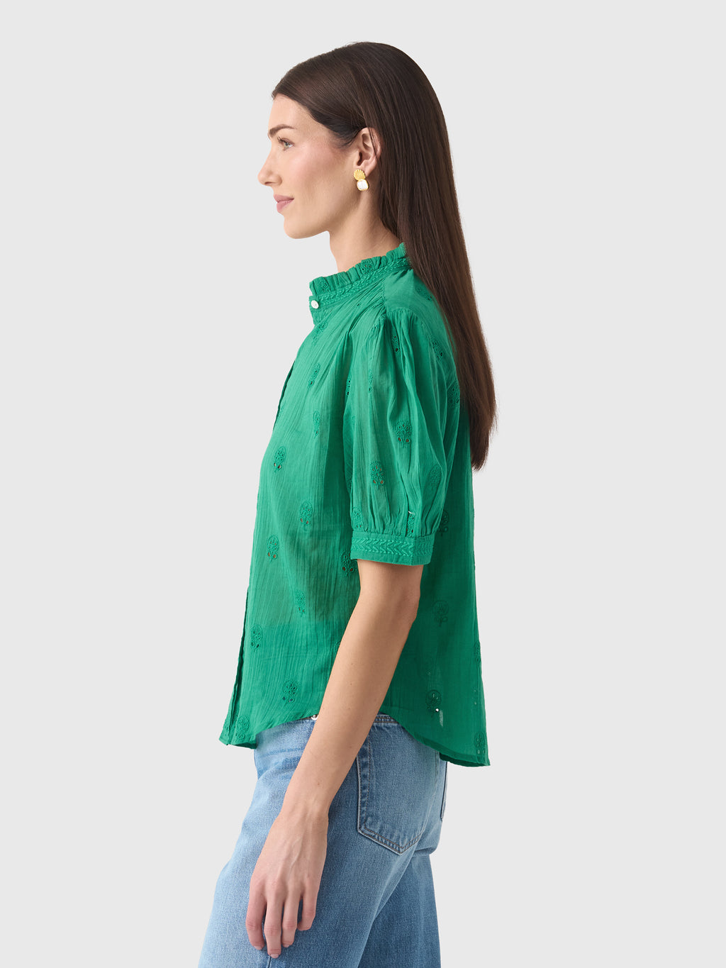 M.A.B.E Women's Frani Short Sleeve Top - Saint Bernard