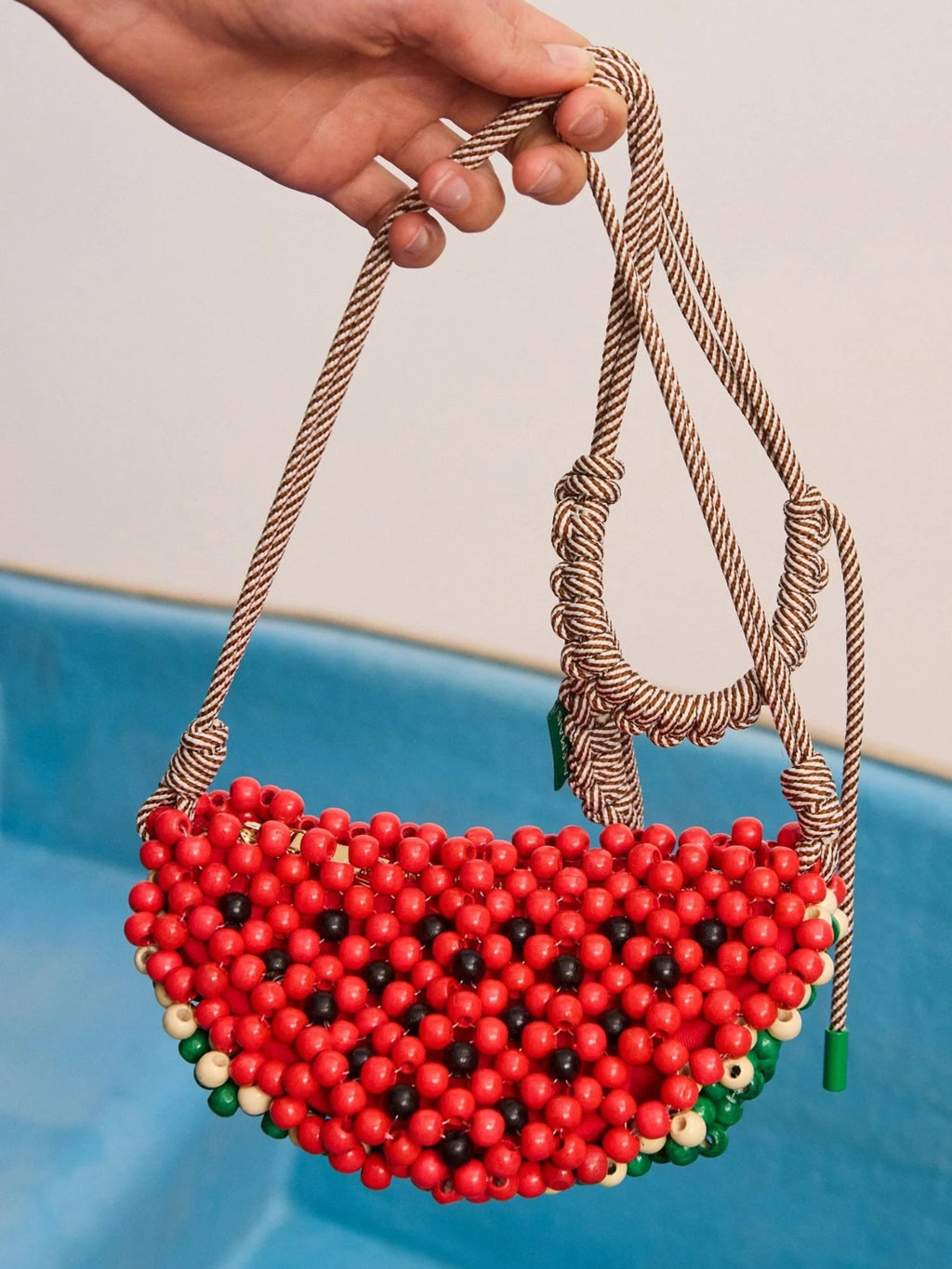 Alemais Wood Bead Watermelon Mini Bag - Saint Bernard
