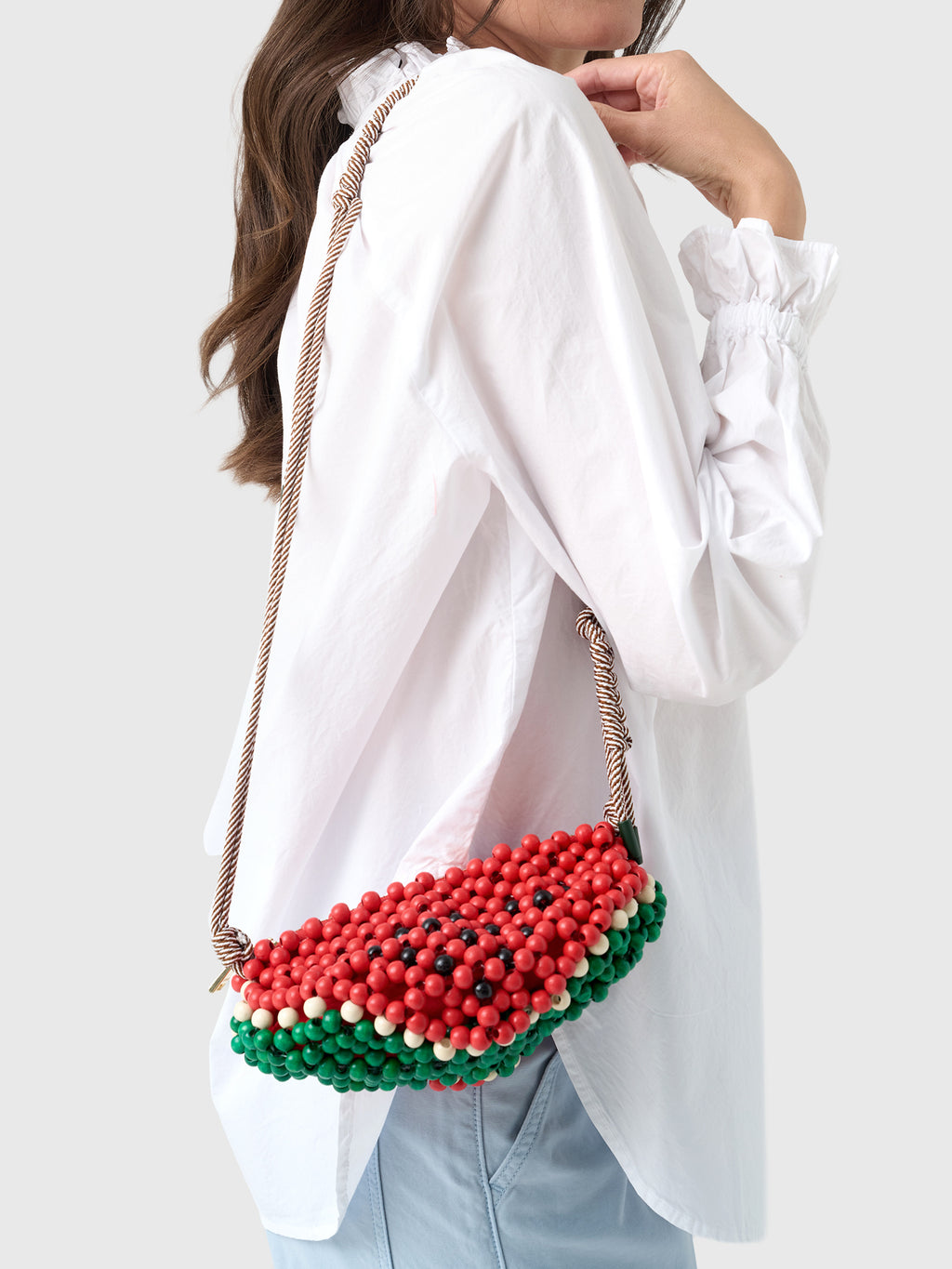 Alemais Wood Bead Watermelon Mini Bag - Saint Bernard