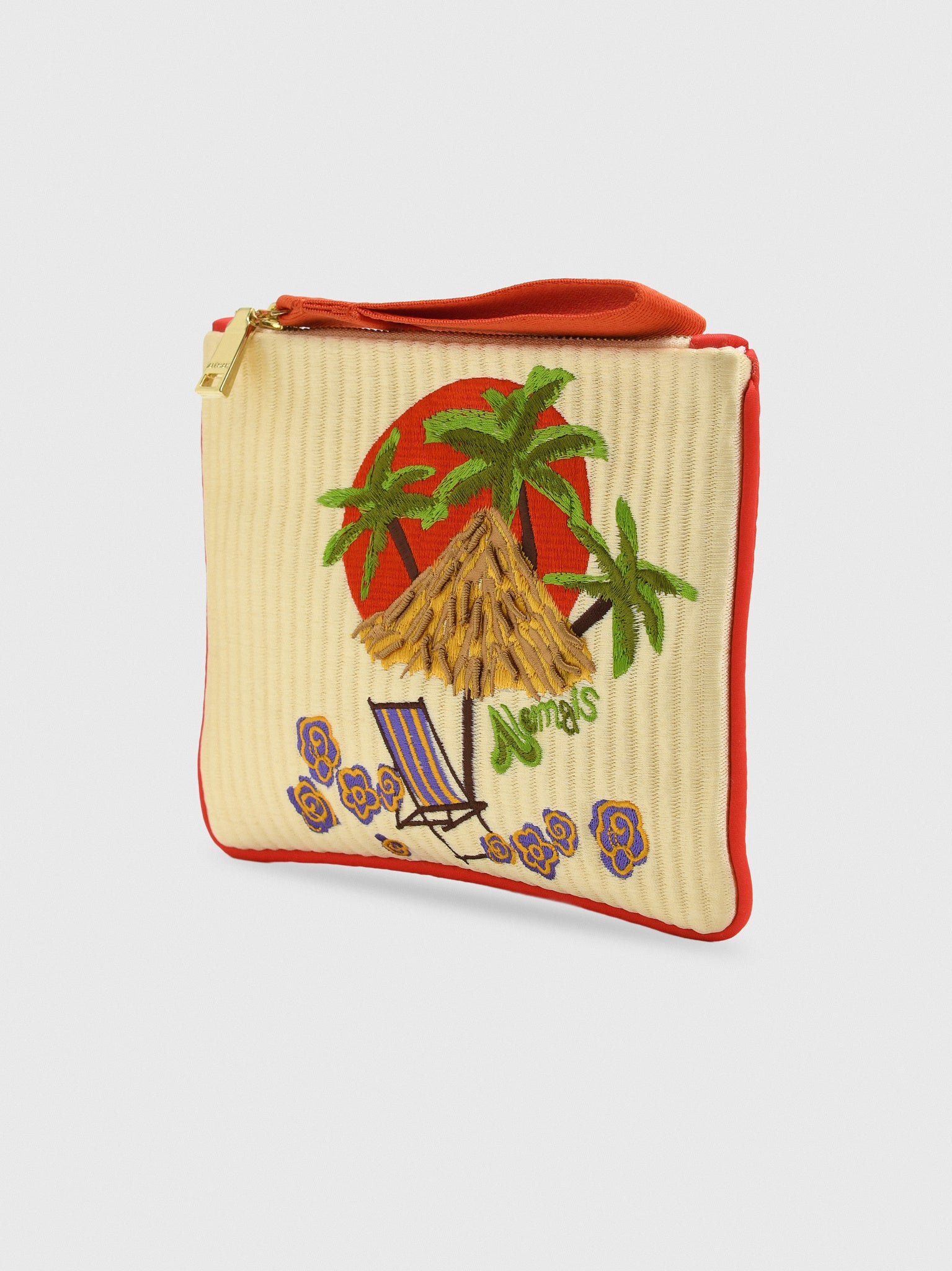 Alemais Island Cove Embroidered Clutch - Saint Bernard