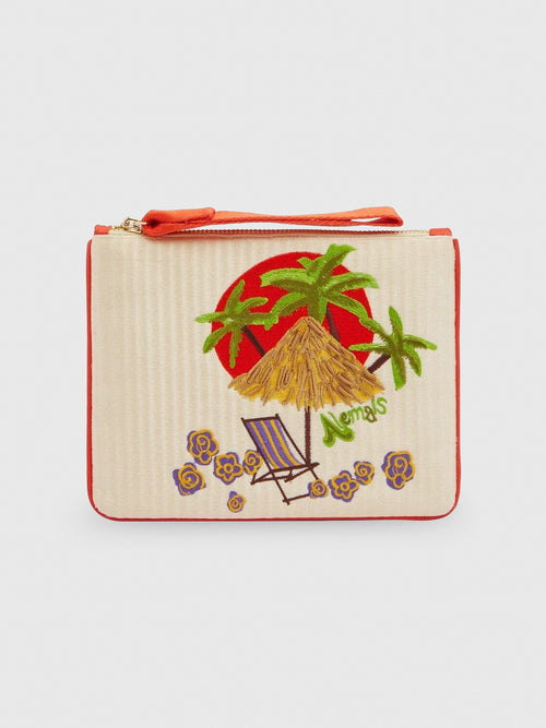 Alemais Island Cove Embroidered Clutch