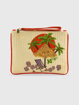 Alemais Island Cove Embroidered Clutch - Saint Bernard