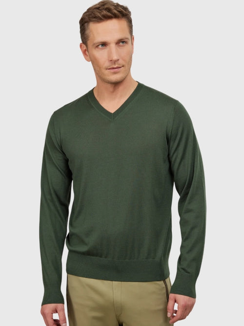 Frauenschuh Men's Roy V-Neck Knit Sweater - Saint Bernard