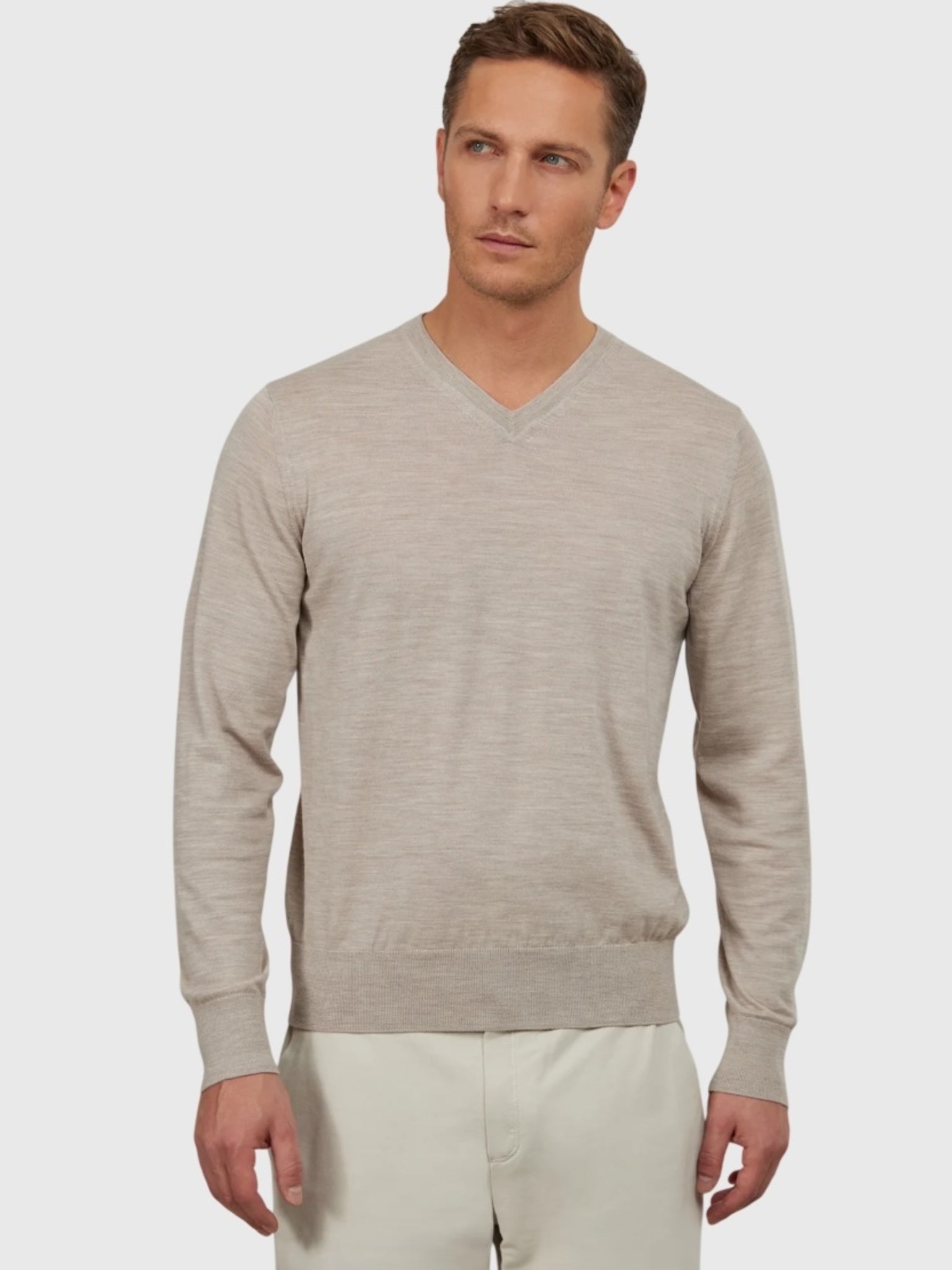 Frauenschuh Men's Roy V-Neck Knit Sweater - Saint Bernard
