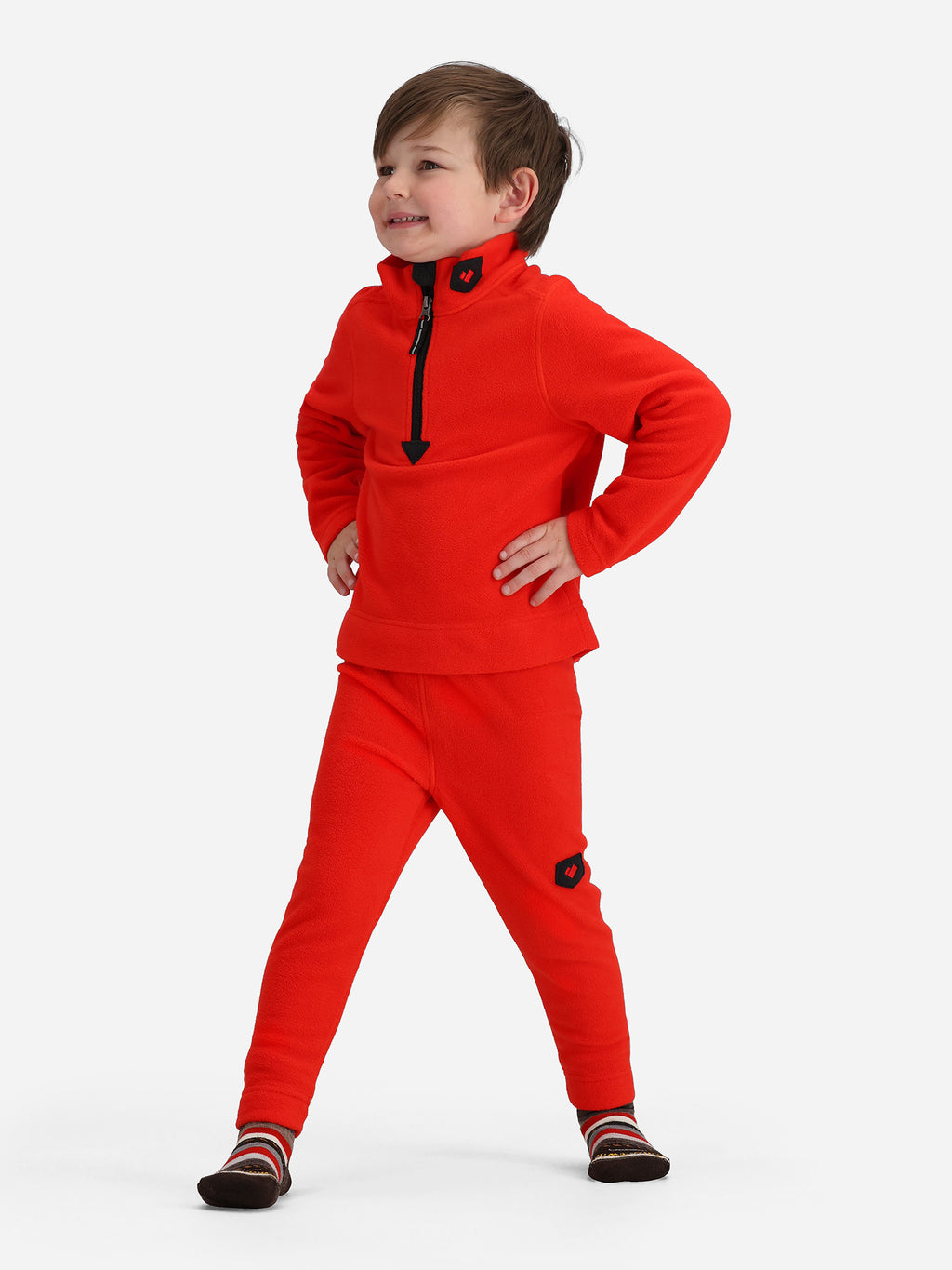 Obermeyer Kids' Ultra Gear Zip Top - Saint Bernard