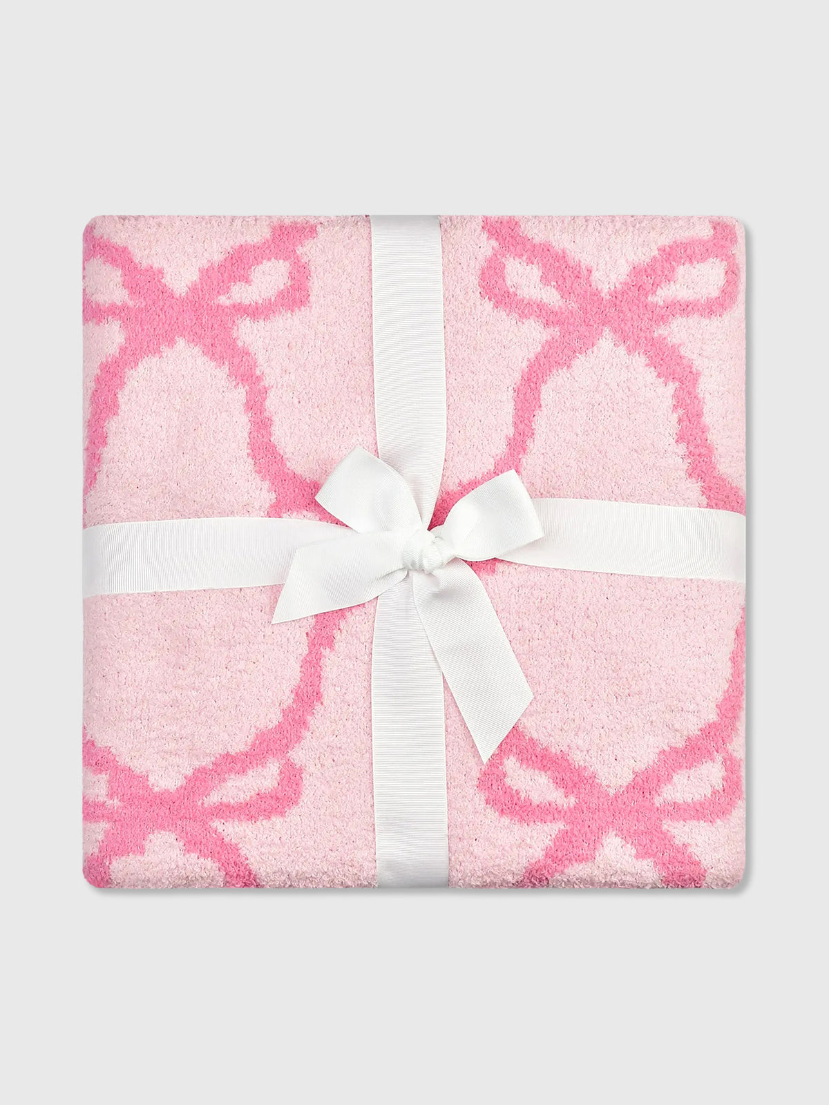 Iscream Sweet Trellis Bow Cozy Knit Blanket - Saint Bernard