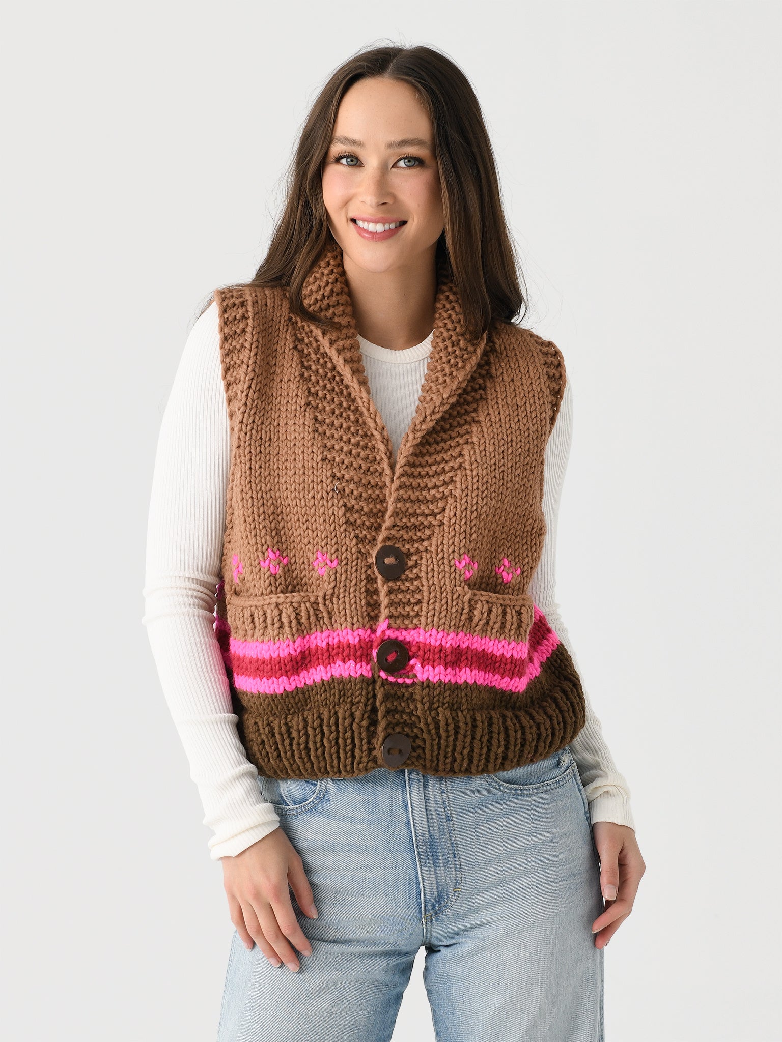 GOGO Women's Nordic Stripe Vest - Saint Bernard