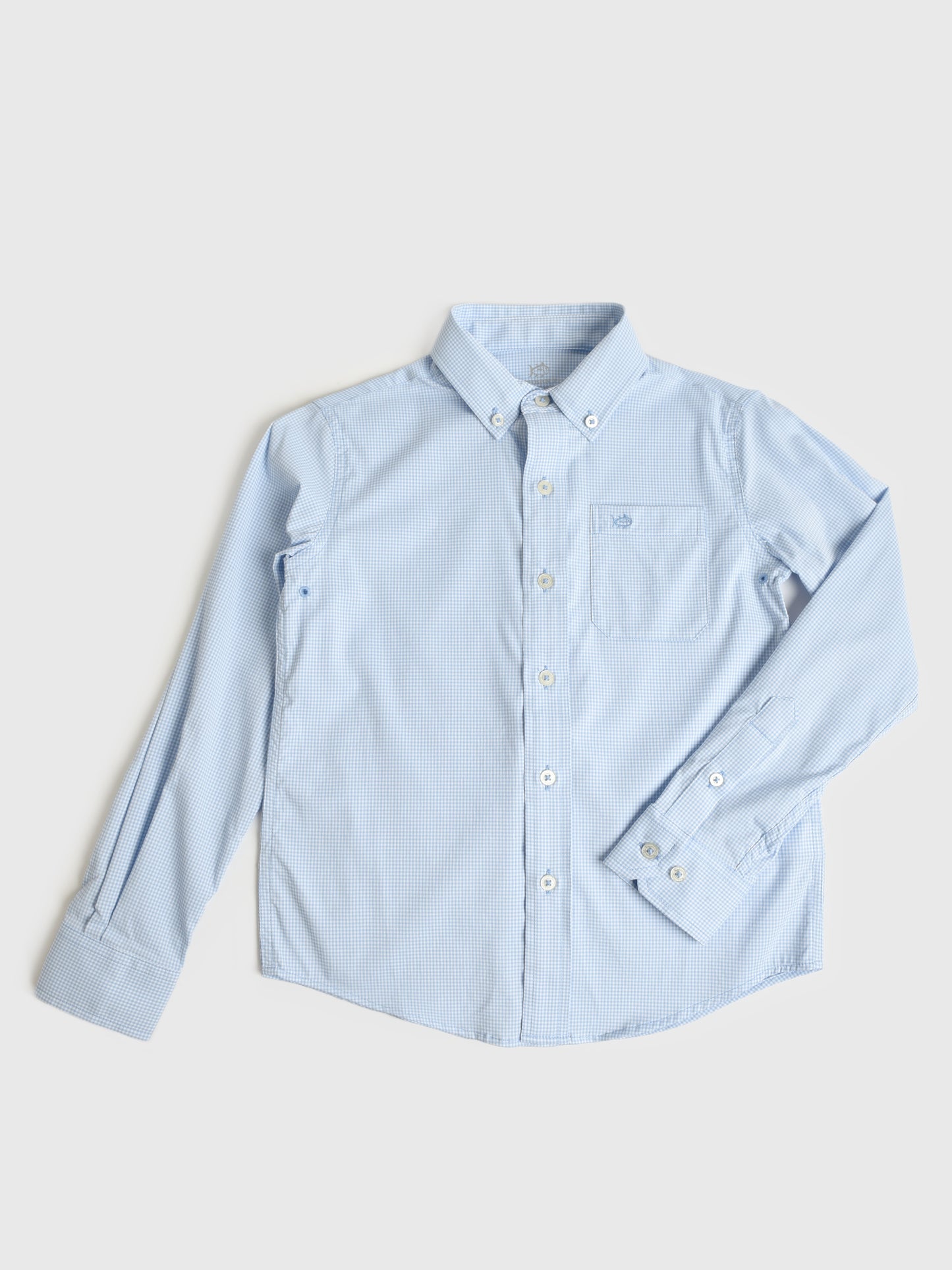 Southern Tide Boys' Mini Gingham Intercoastal Button-Down Shirt - Saint Bernard
