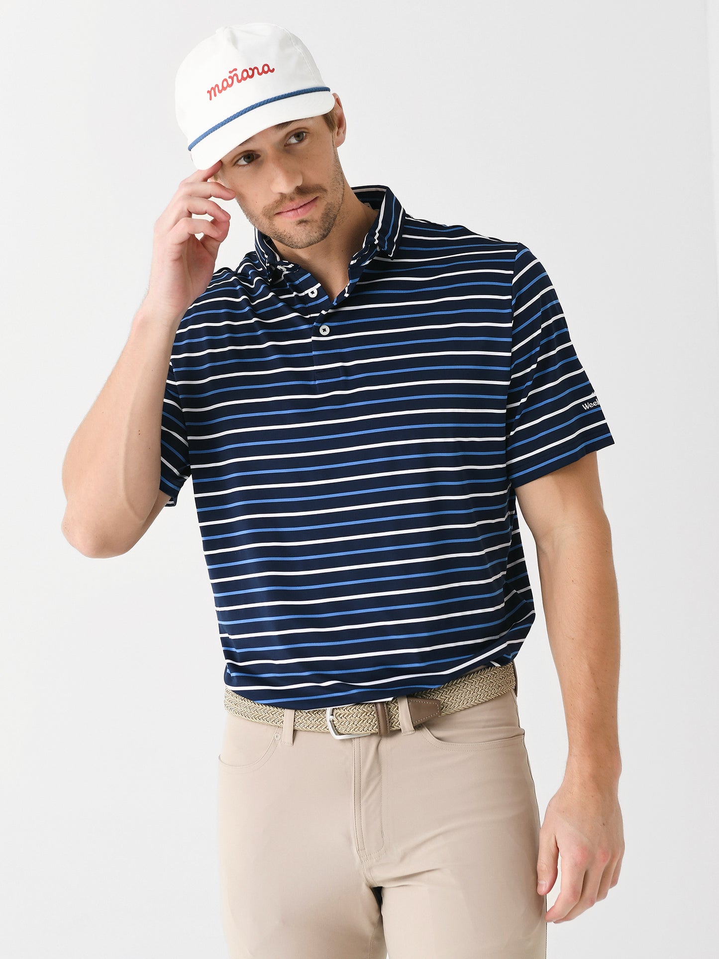 Ralph Lauren Men's Striped Performance Weekend Polo - Saint Bernard