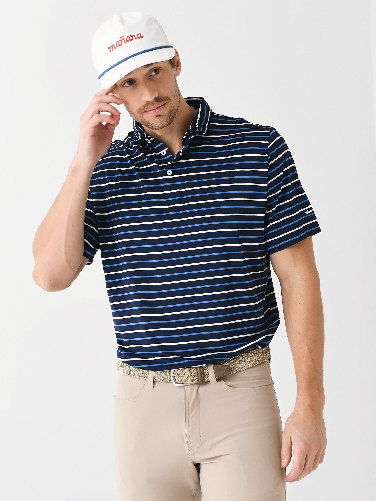 Ralph Lauren Men's Striped Performance Weekend Polo - Saint Bernard
