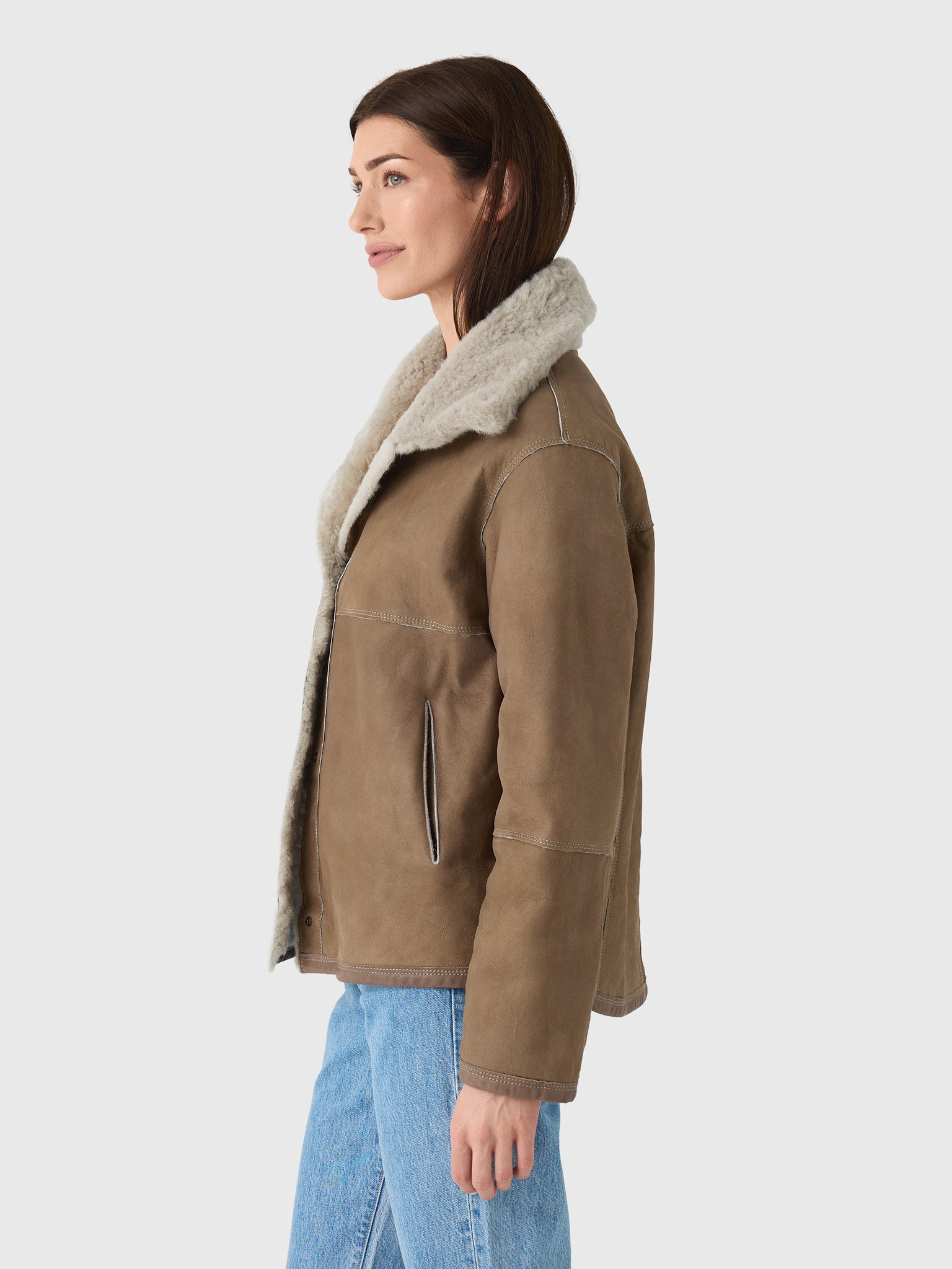 Frauenschuh Women's Dolli Shearling Jacket - Saint Bernard