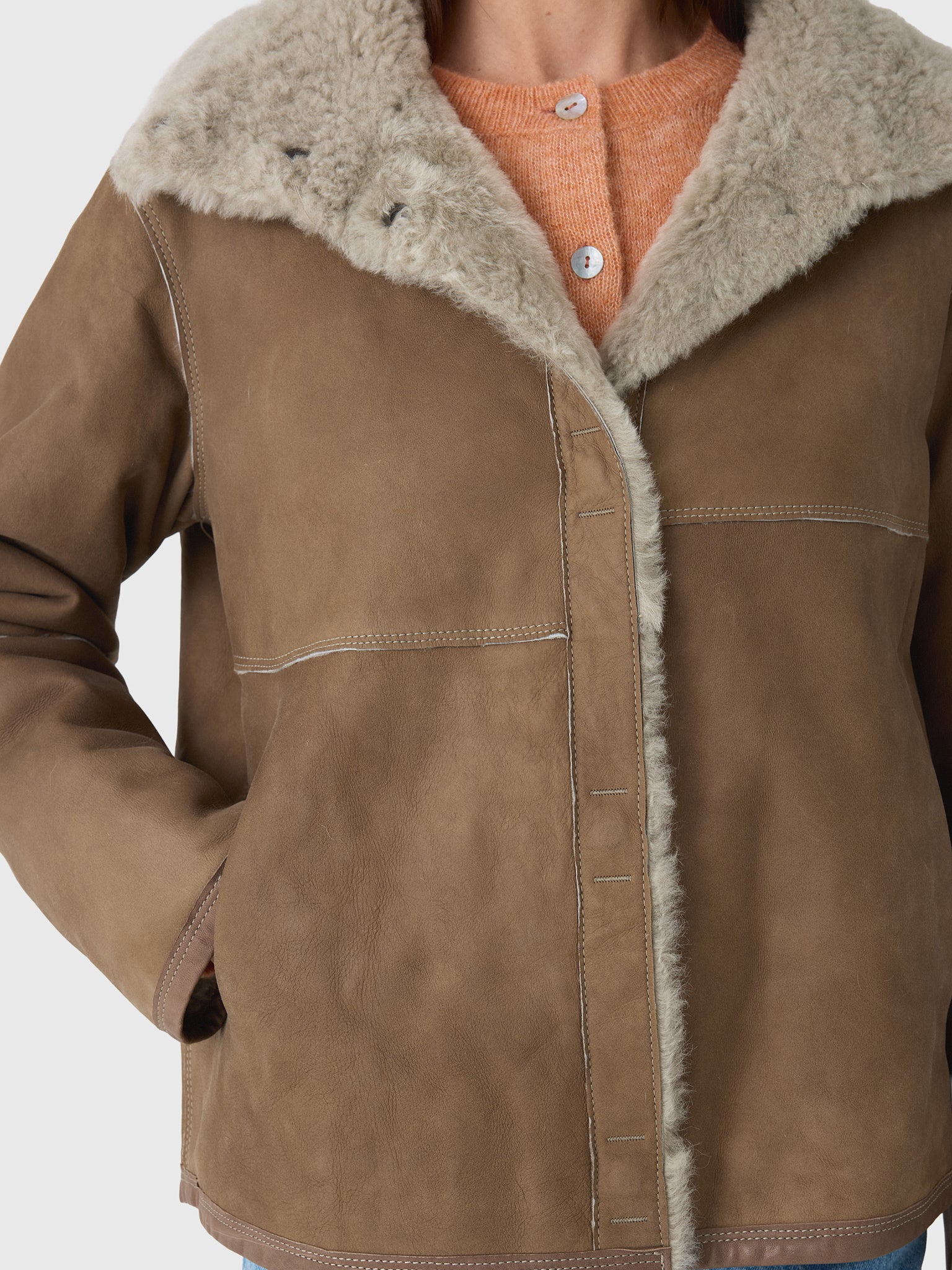 Frauenschuh Women's Dolli Shearling Jacket - Saint Bernard
