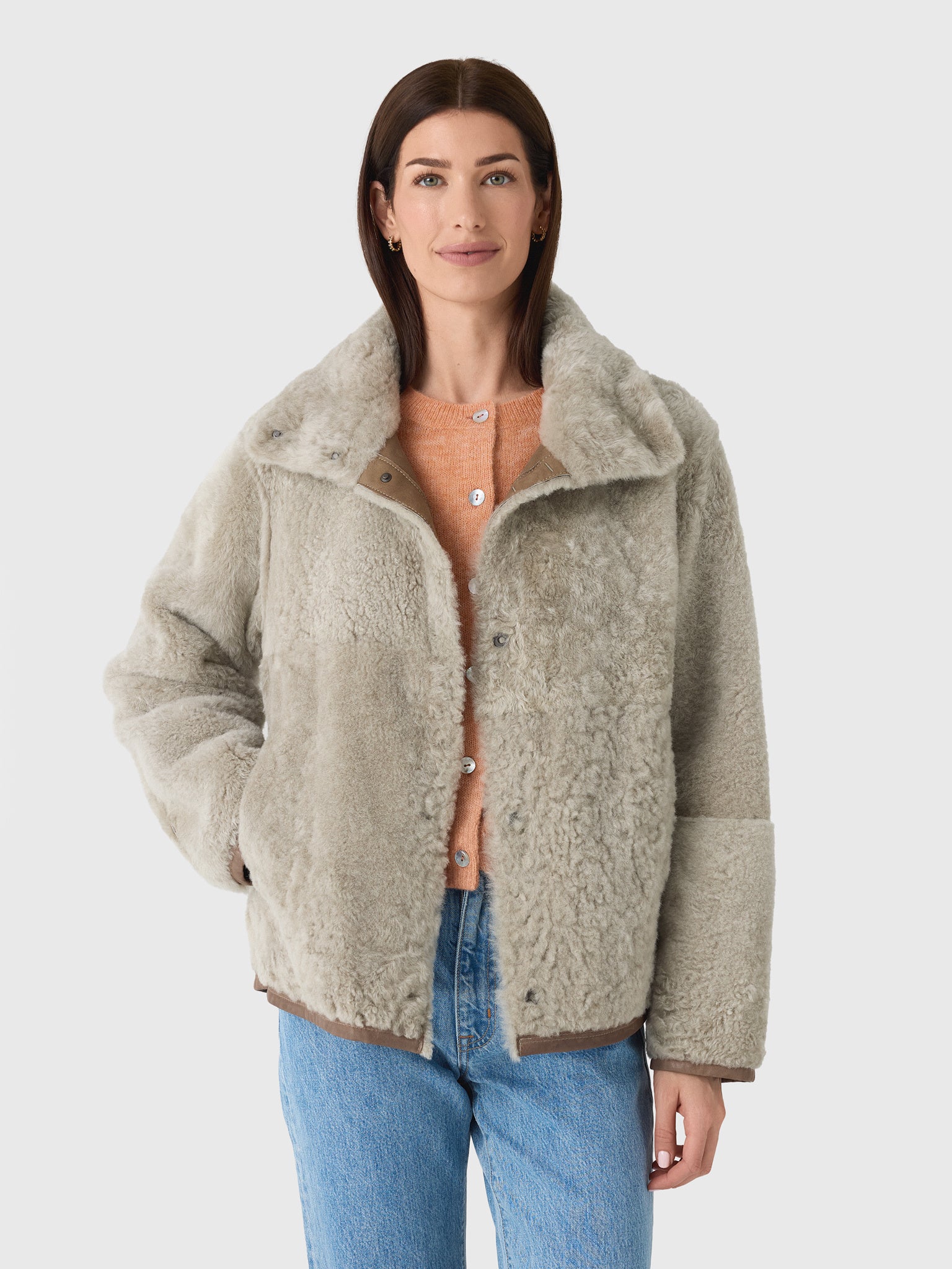 Frauenschuh Women's Dolli Shearling Jacket - Saint Bernard