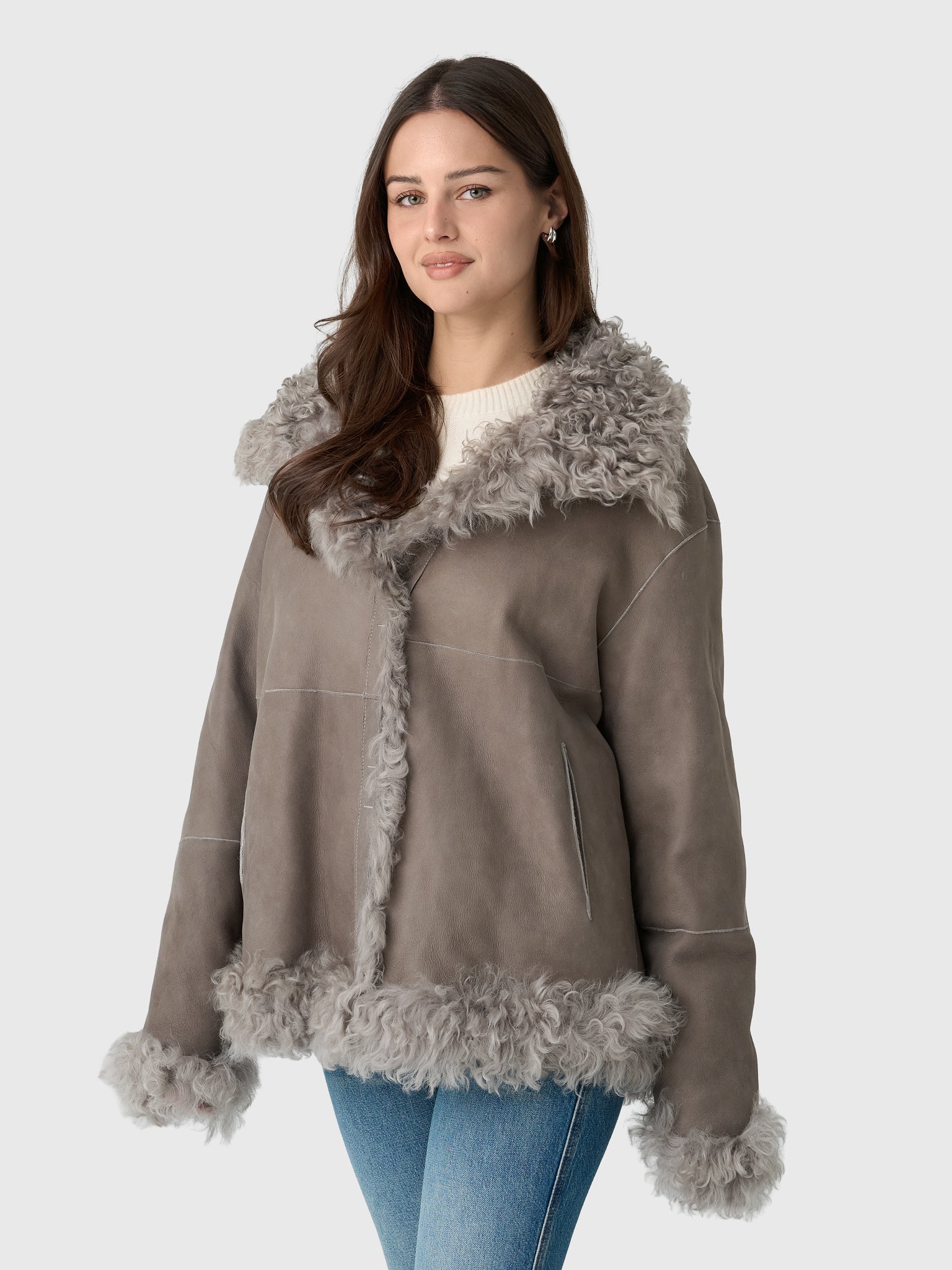 Frauenschuh Women's Dolli-AL Lambskin Jacket - Saint Bernard