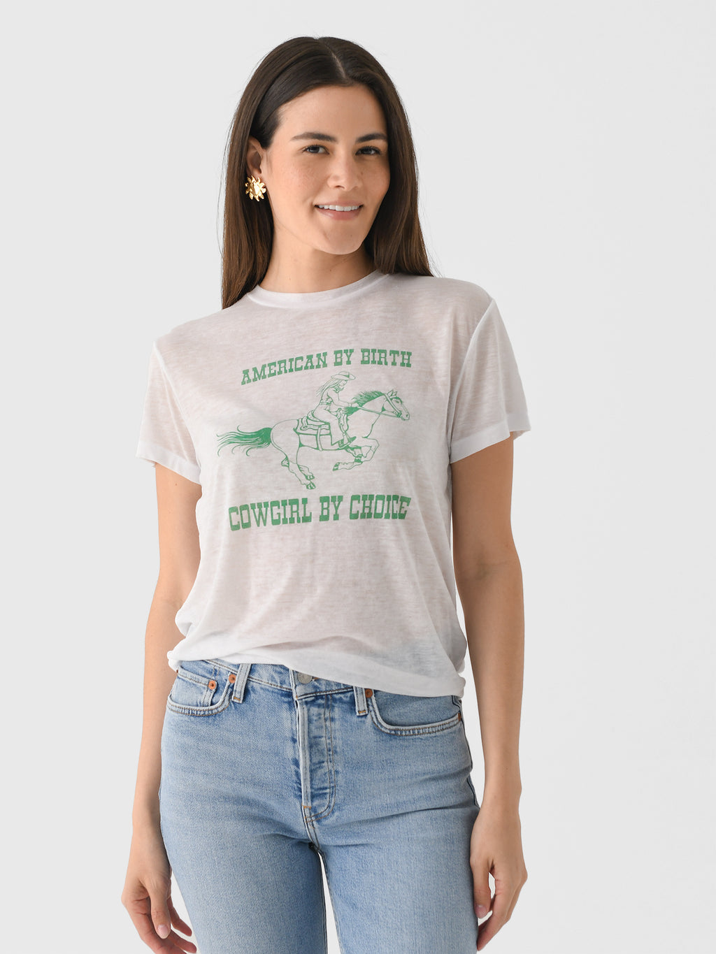 Re/Done Women's Cowgirl Classic Tee - Saint Bernard