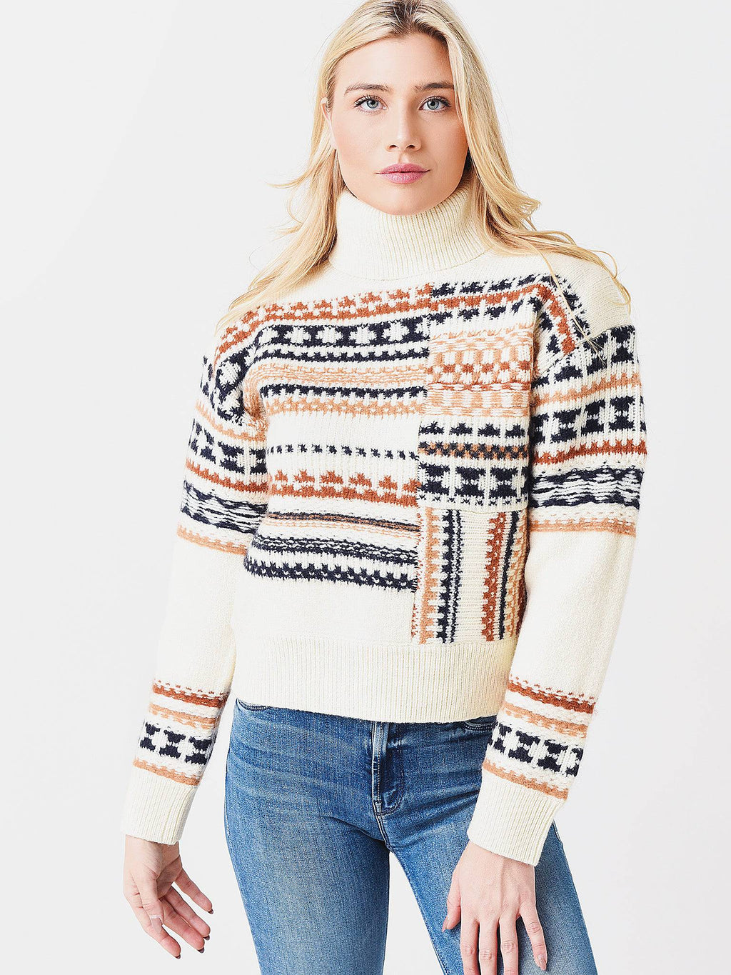 A.L.C. Women's Tate Fair Isle Sweater - Saint Bernard